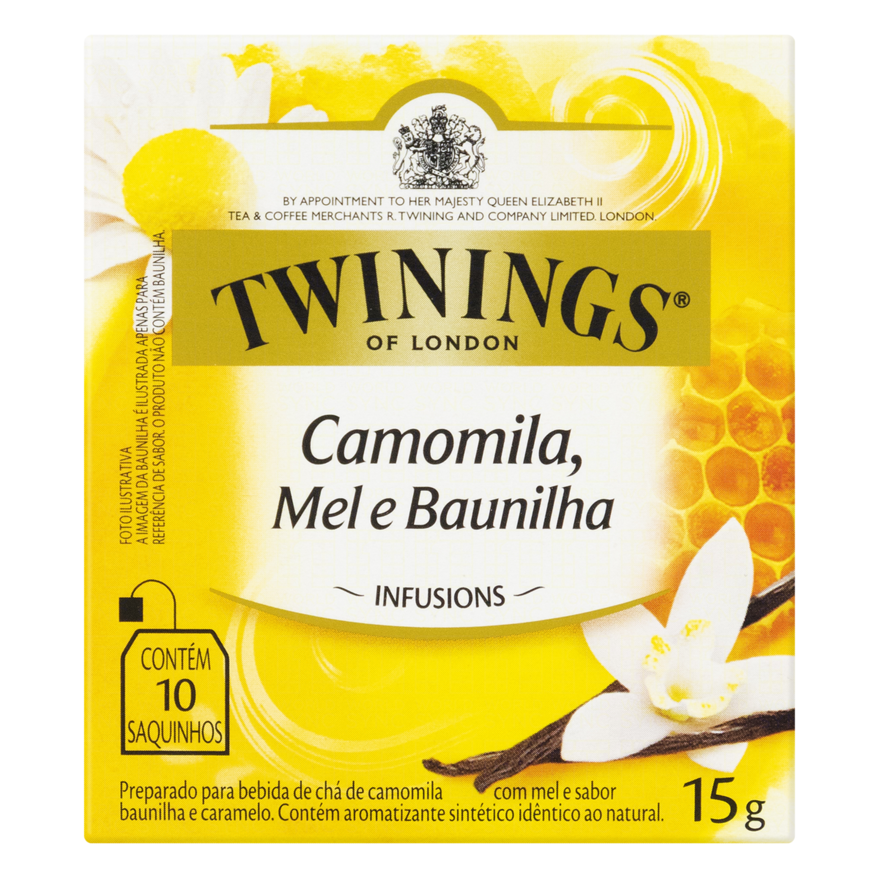Ch&aacute; de Camomila, Mel e Baunilha Twinings Of London Infusions Caixa 15g C/10 Unidades