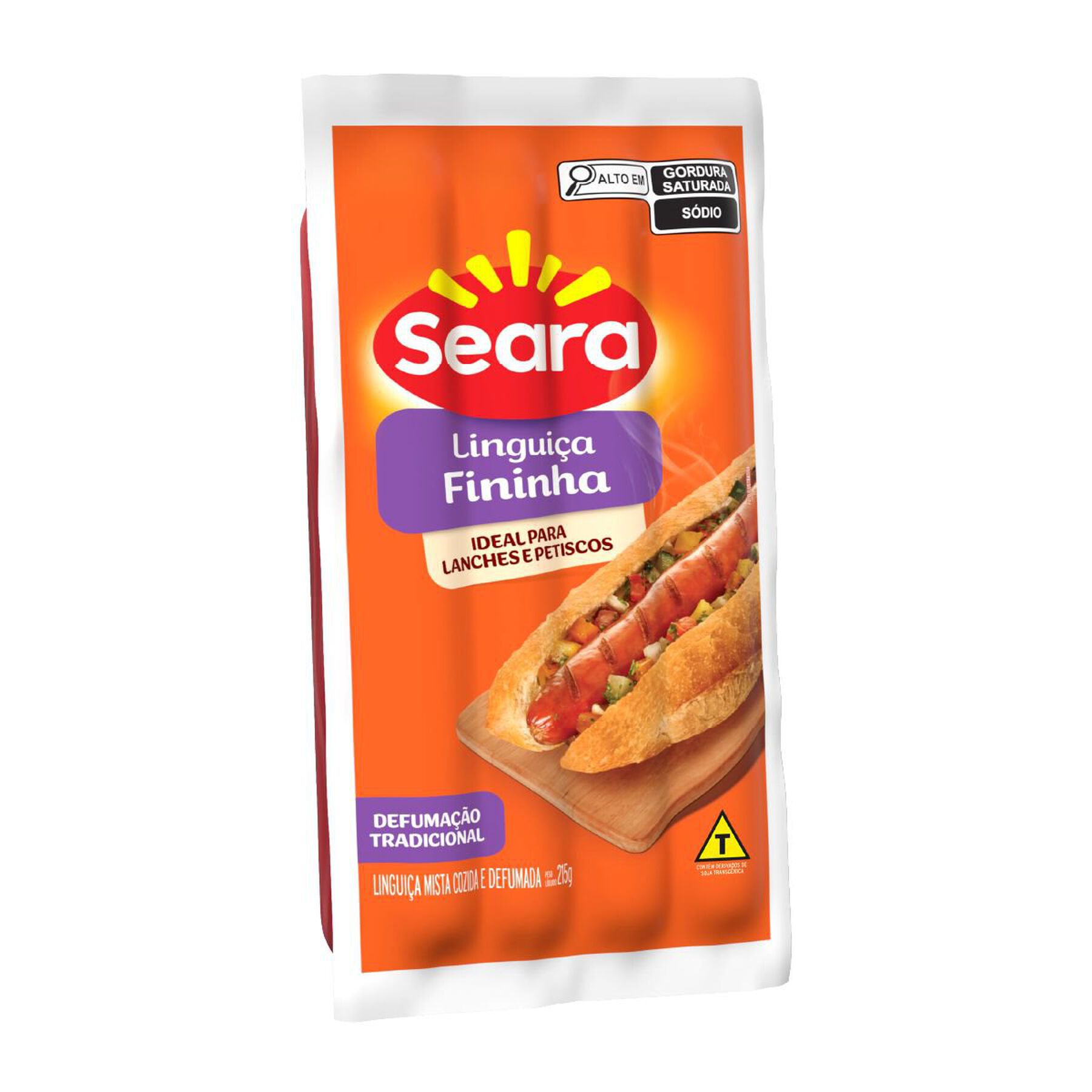 Lingui&ccedil;a Fininha Defumada Seara Pacote 215g