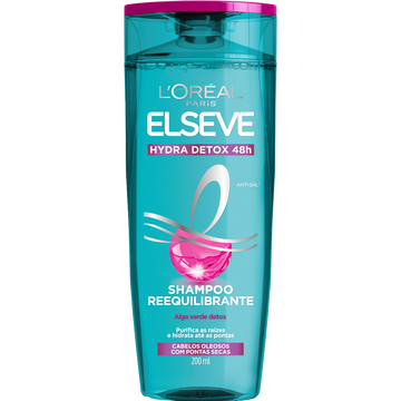 Shampoo Reequilibrante Hydra Detox Elseve L'Oréal Paris Frasco 200ml