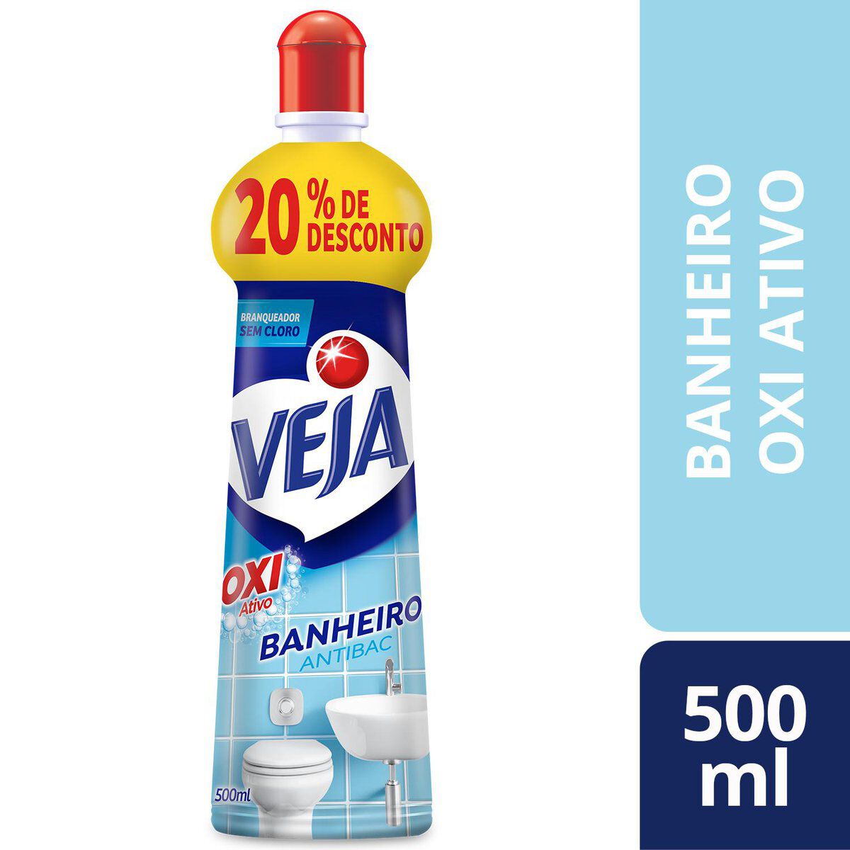 Branqueador Banheiro Veja Antibac Squeeze 500ml Gr&aacute;tis 20% de Desconto