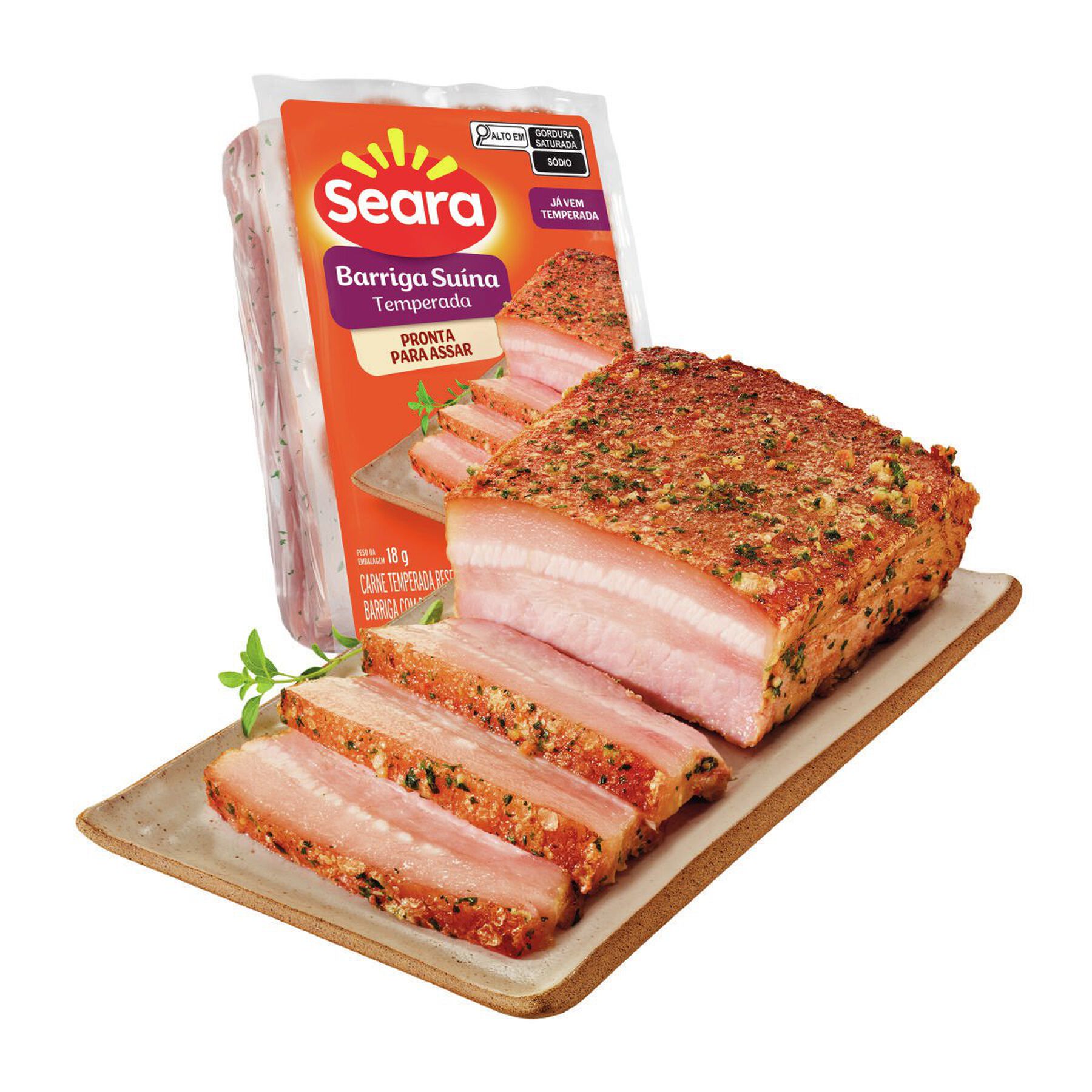 Carne Temperada Barriga Suína Seara aprox. 800g
