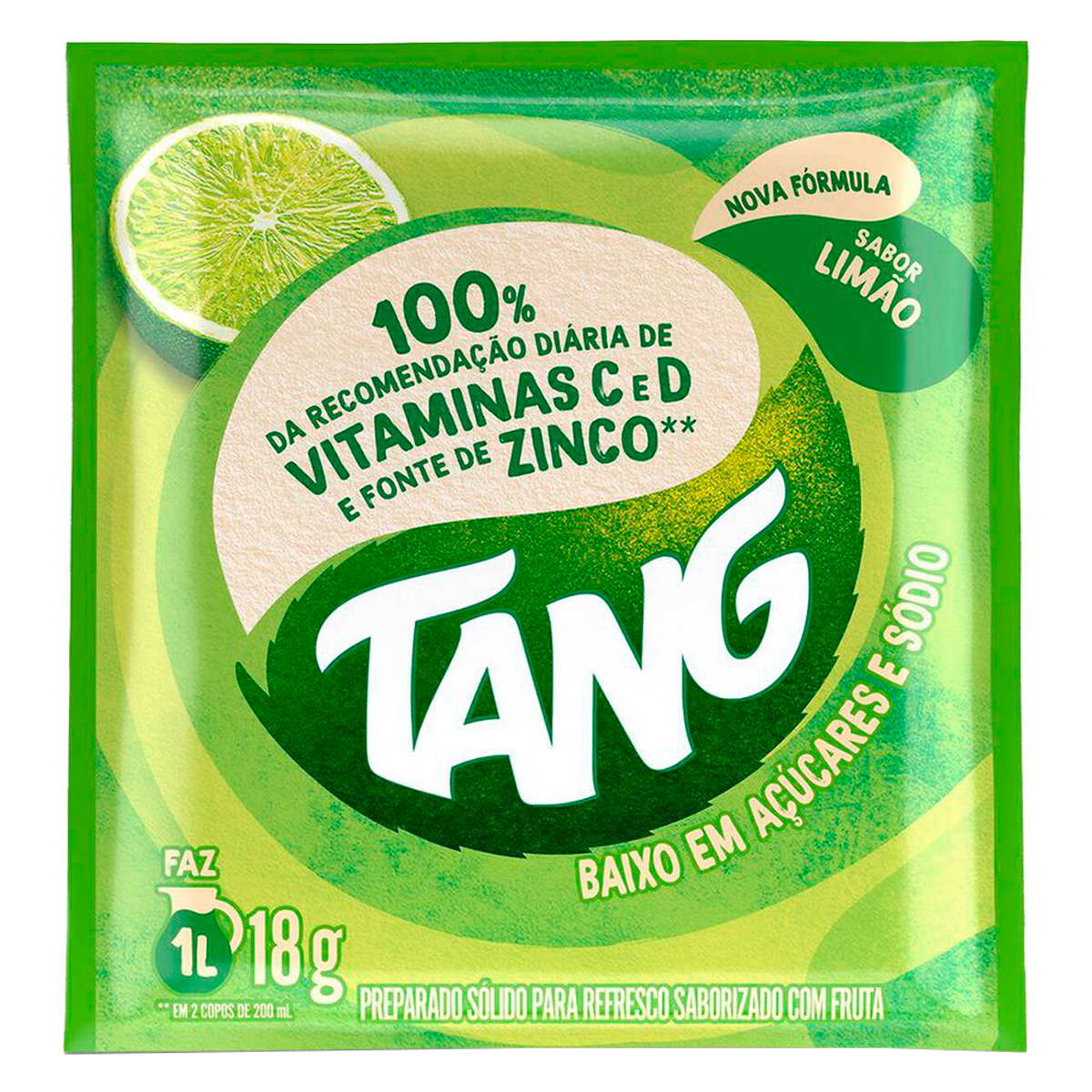 Refresco em P&oacute; Lim&atilde;o Tang Pacote 18g