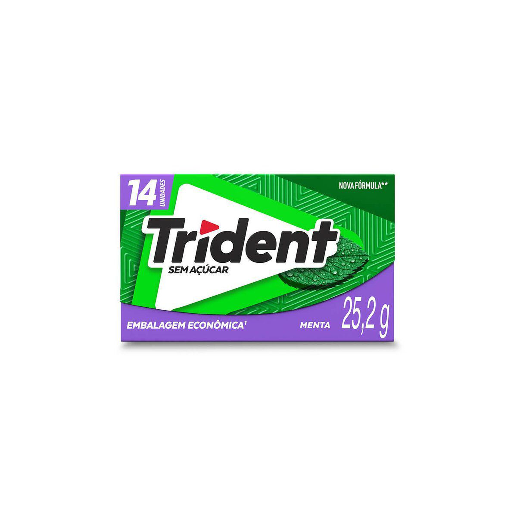 Goma de Mascar Sem A&ccedil;&uacute;car Menta Trident 25,2g