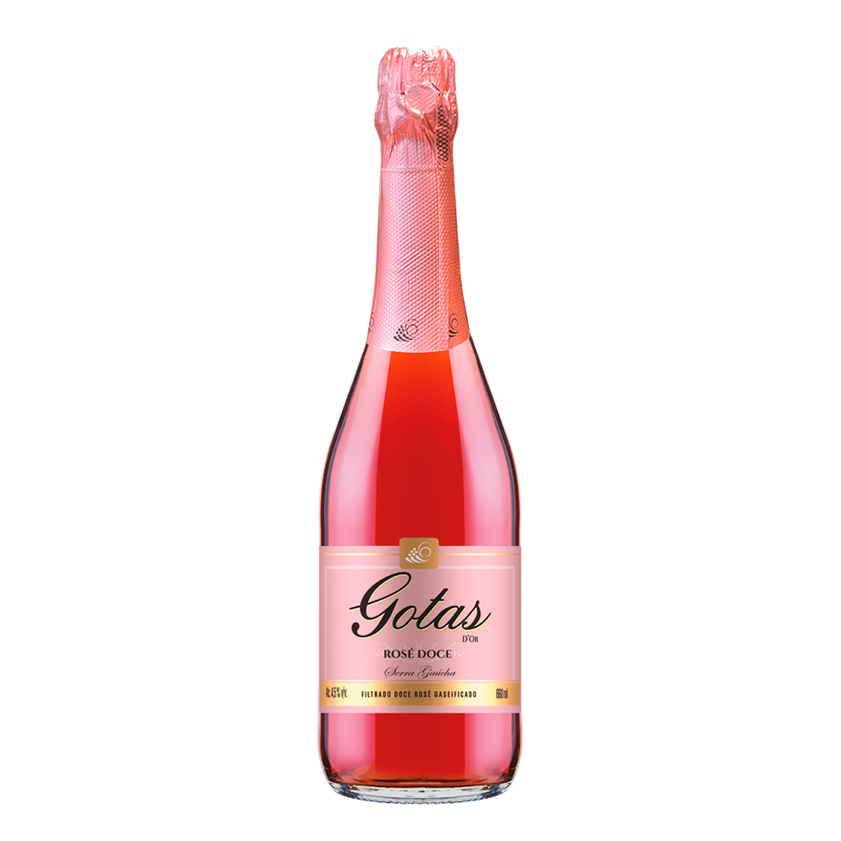 Filtrado Ros&eacute; Doce Gotas Garibaldi Garrafa 660ml
