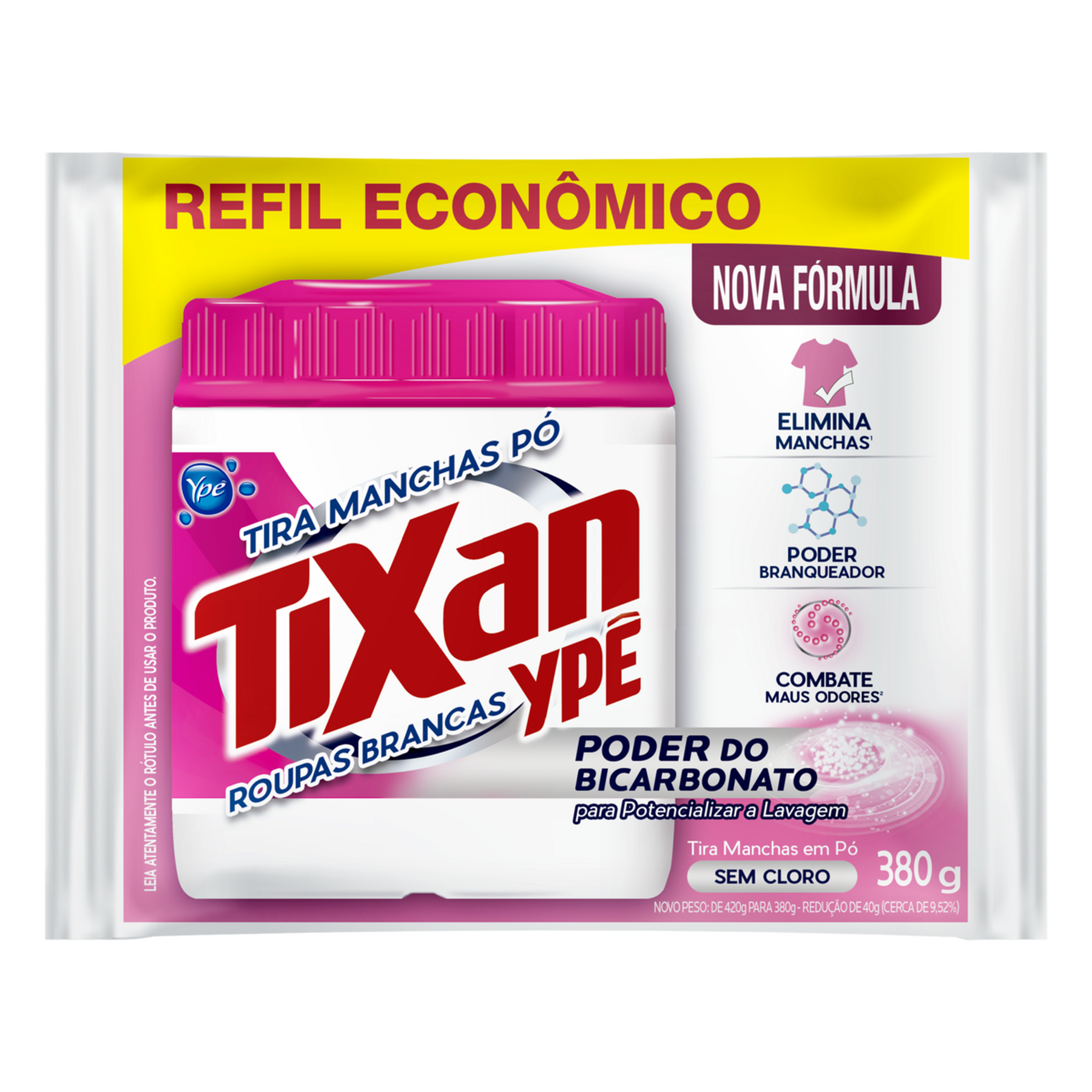 Tira Manchas Roupas Brancas Tixan 420g - Embalagem Refil Econ&ocirc;mico