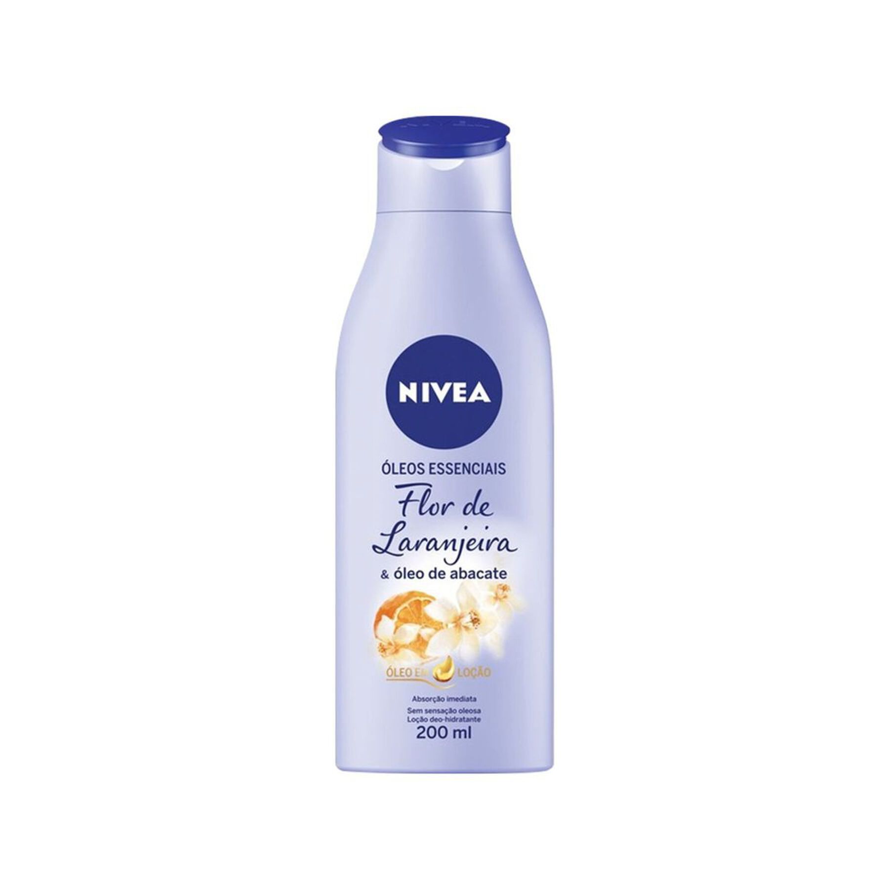 Lo&ccedil;&atilde;o Deo-Hidratante Flor de Laranjeira & &Oacute;leo de Abacate Nivea &Oacute;leos Essenciais Frasco 200ml&nbsp;