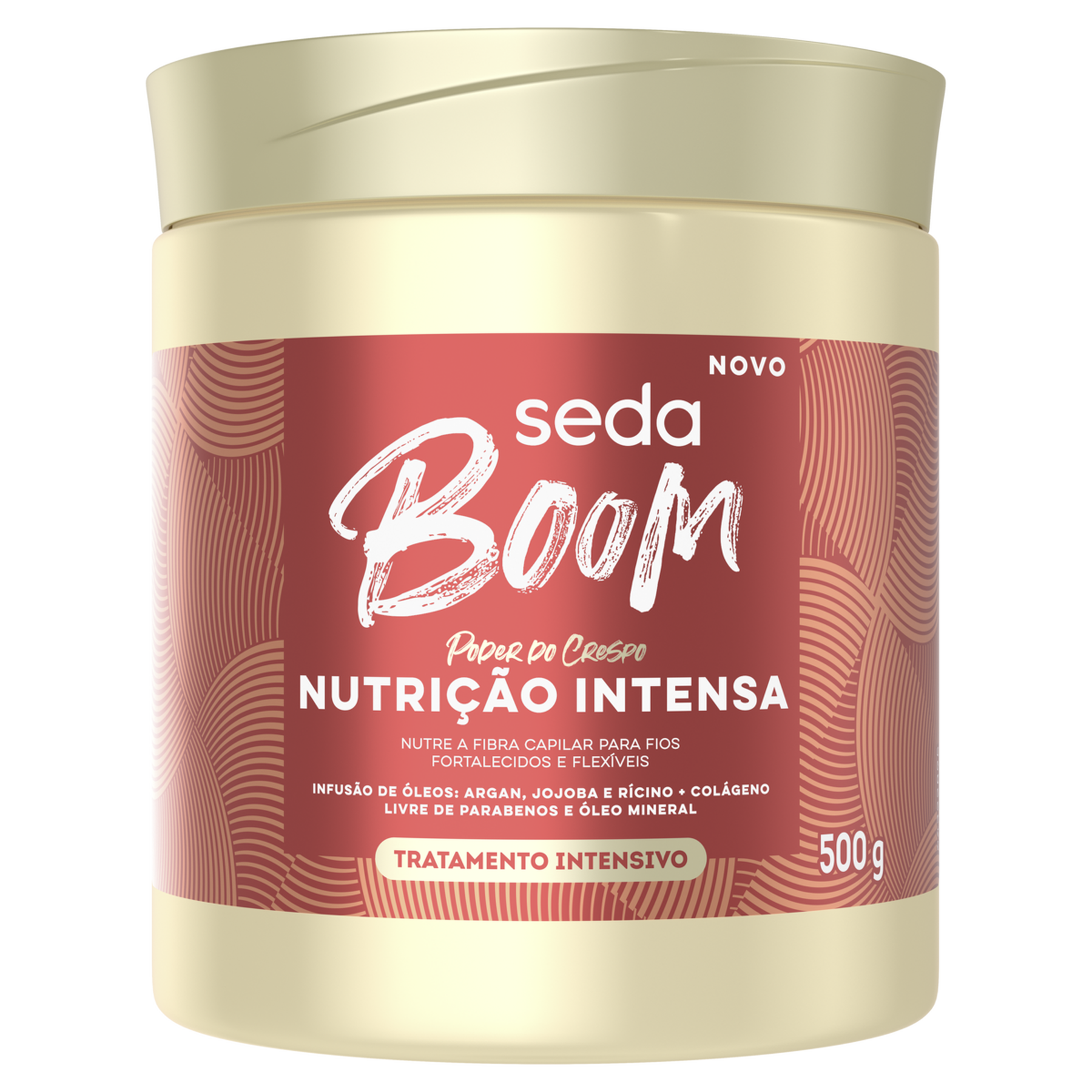 M&aacute;scara Tratamento Intensivo Seda Boom Nutri&ccedil;&atilde;o Intensa Pote 500g