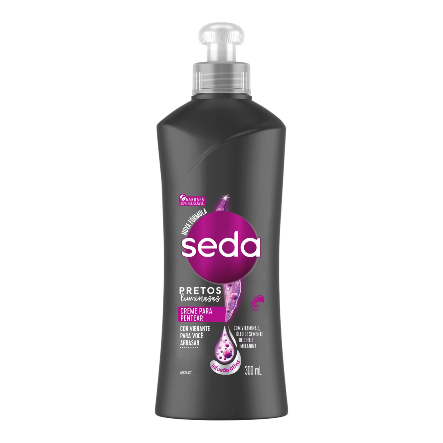 Creme Seda Pretos Luminosos Frasco 300ml