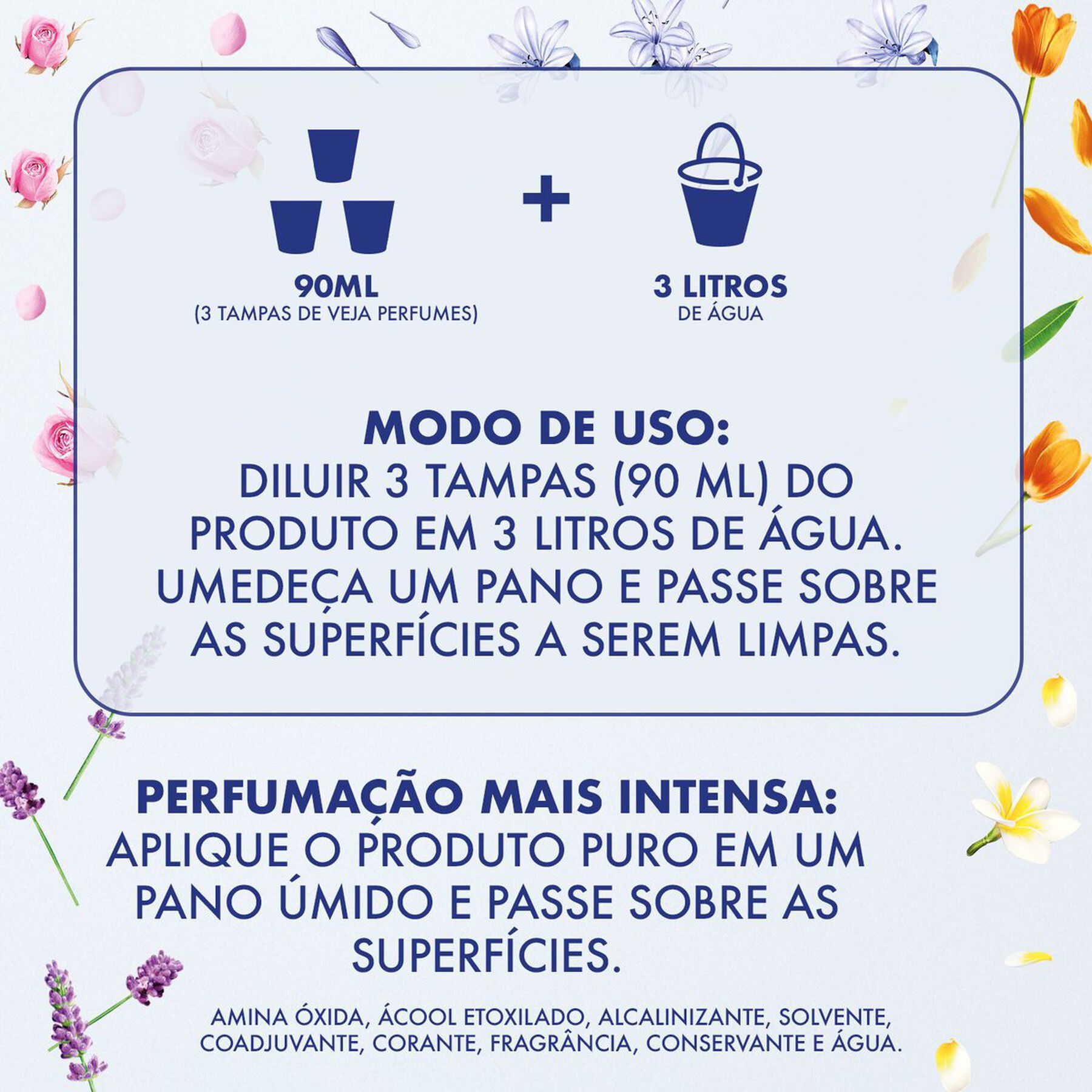Limpador Perfumado Flores do Mediterr&acirc;neo Veja Perfumes Frasco 1l Leve Mais Pague Menos&nbsp;