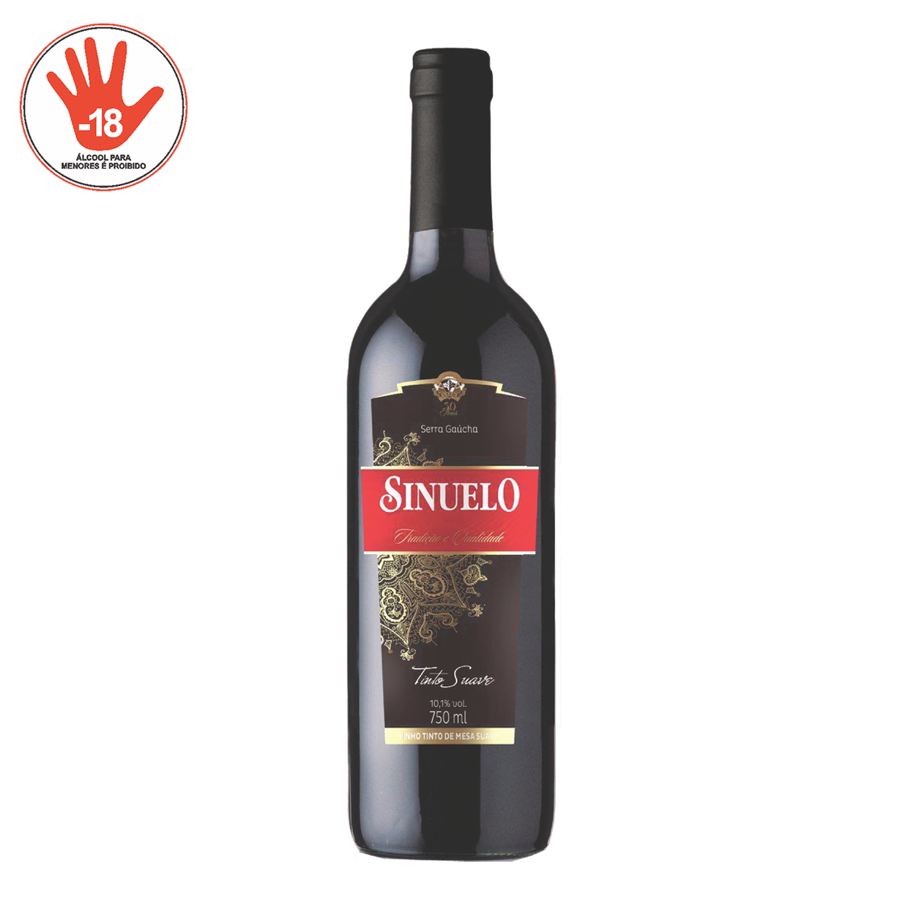 Vinho Tinto Suave Tradicional Sinuelo Garrafa 750ml