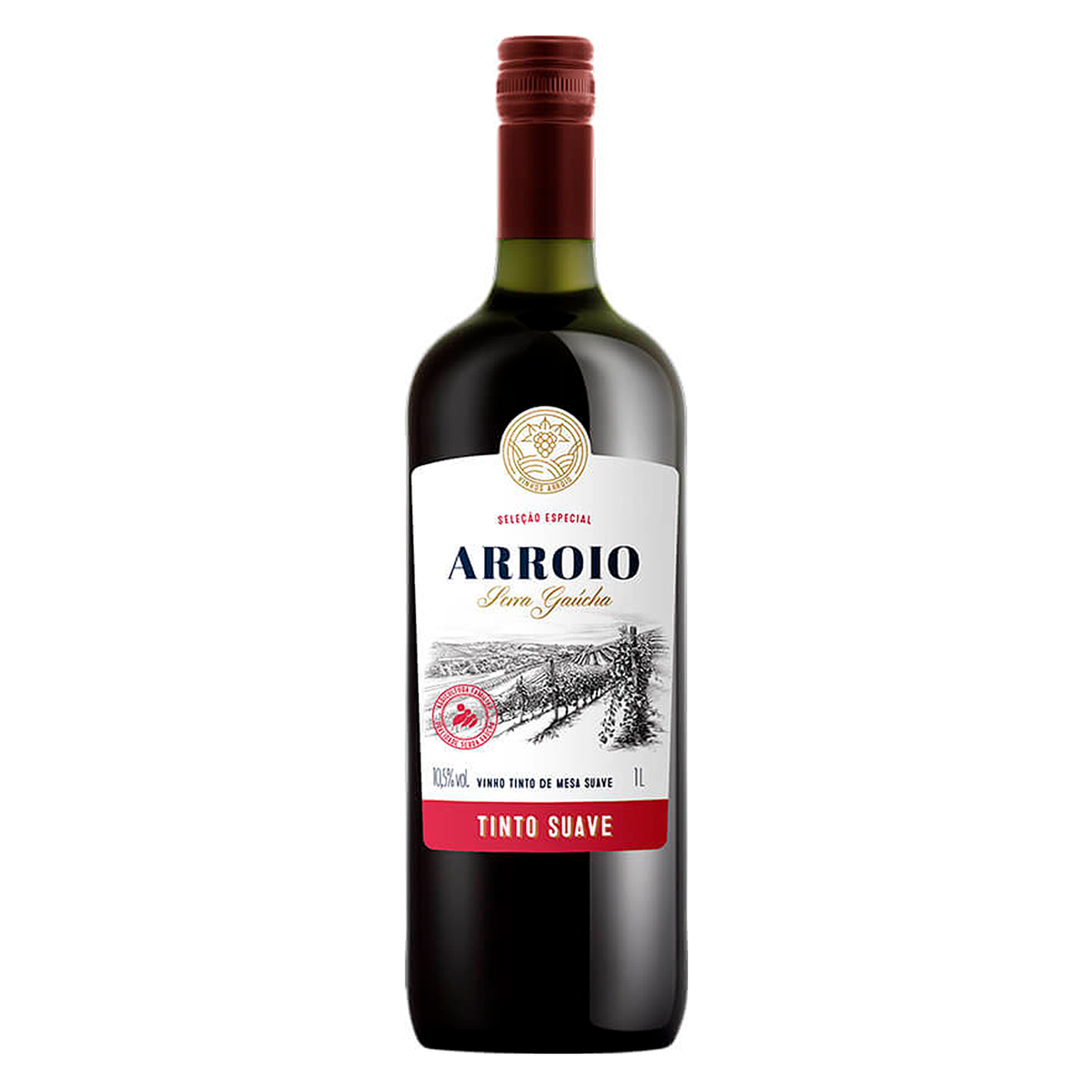 Vinho Tinto Suave Arroio Garrafa 1l