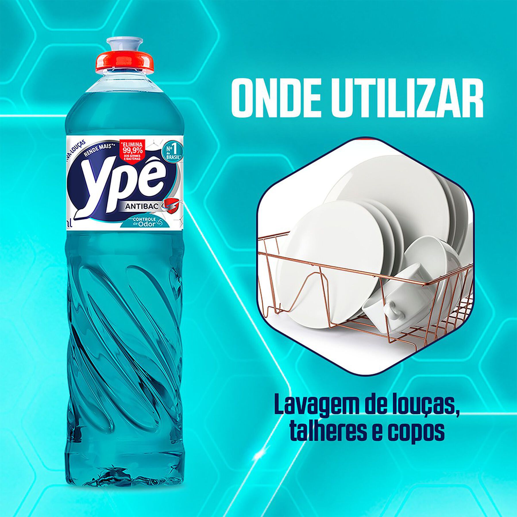 Detergente Líquido Ypê Antibac Squeeze 500ml 