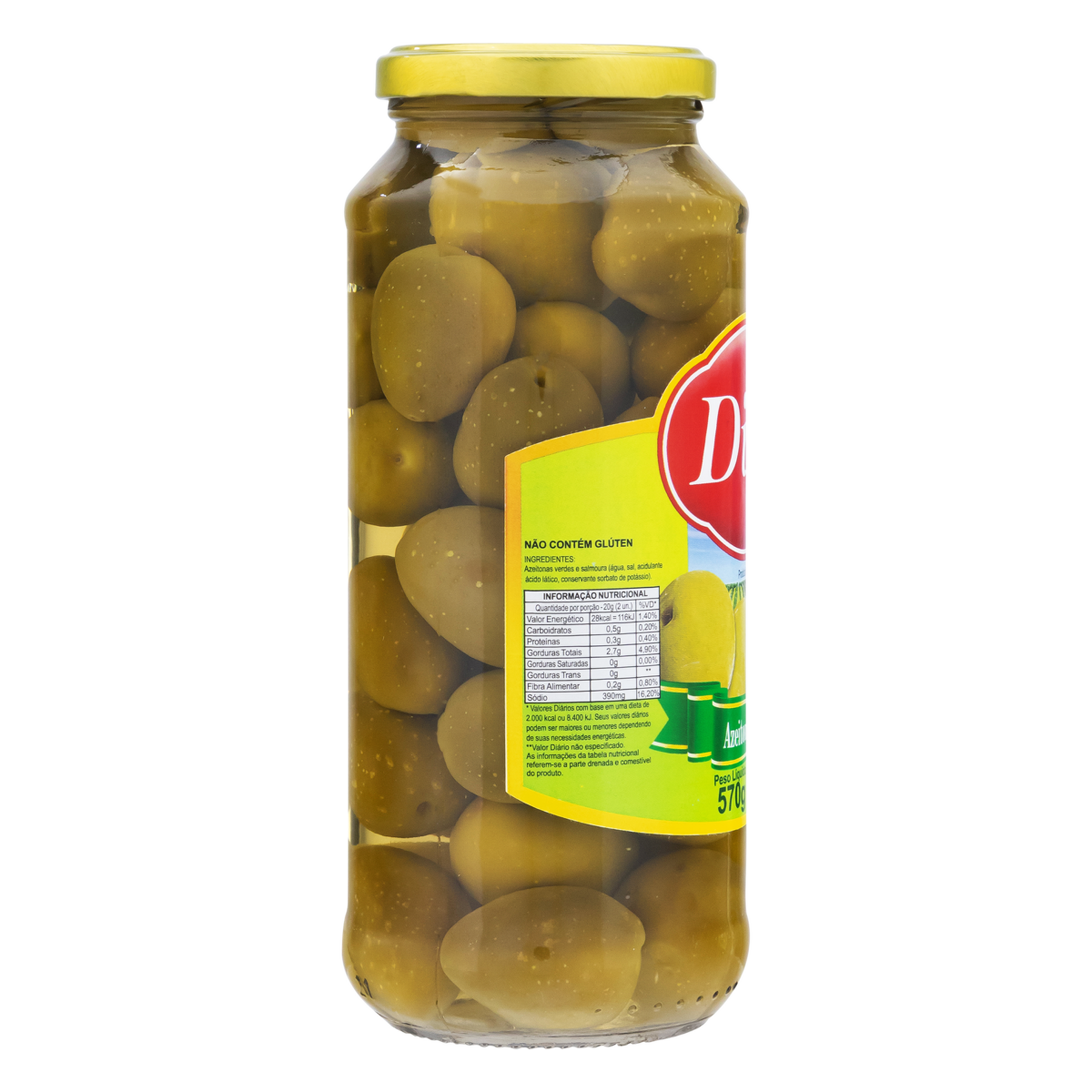 Azeitona Verde em Conserva Gordal Diza Vidro 360g