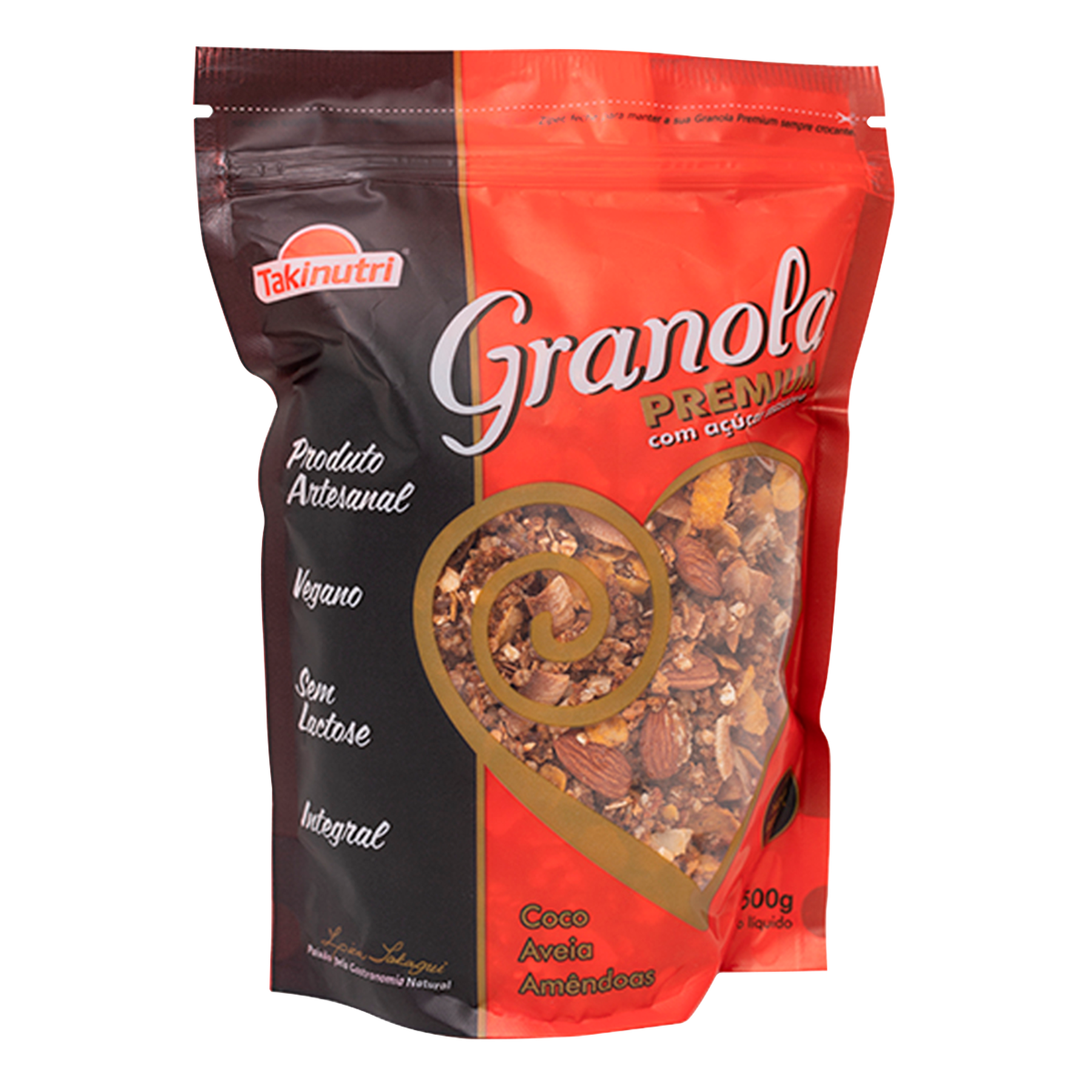 Granola Premium Integral Açúcar Mascavo Takinutri Pacote 500g