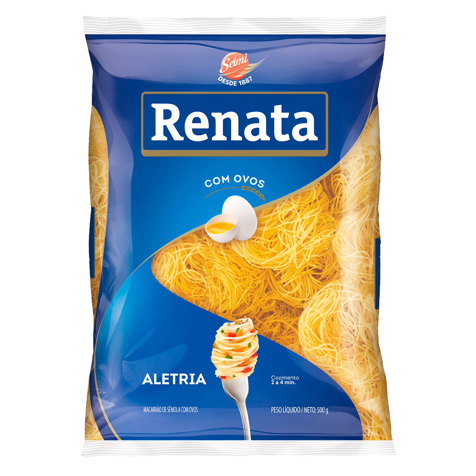 Macarr&atilde;o de S&ecirc;mola com Ovos Aletria Renata Pacote 500g