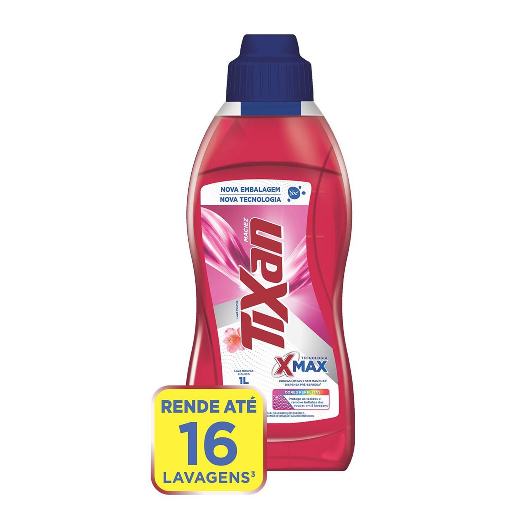 Lava Roupas L&iacute;quido Maciez Tixan Yp&ecirc; Frasco 1l&nbsp;&nbsp;&nbsp;