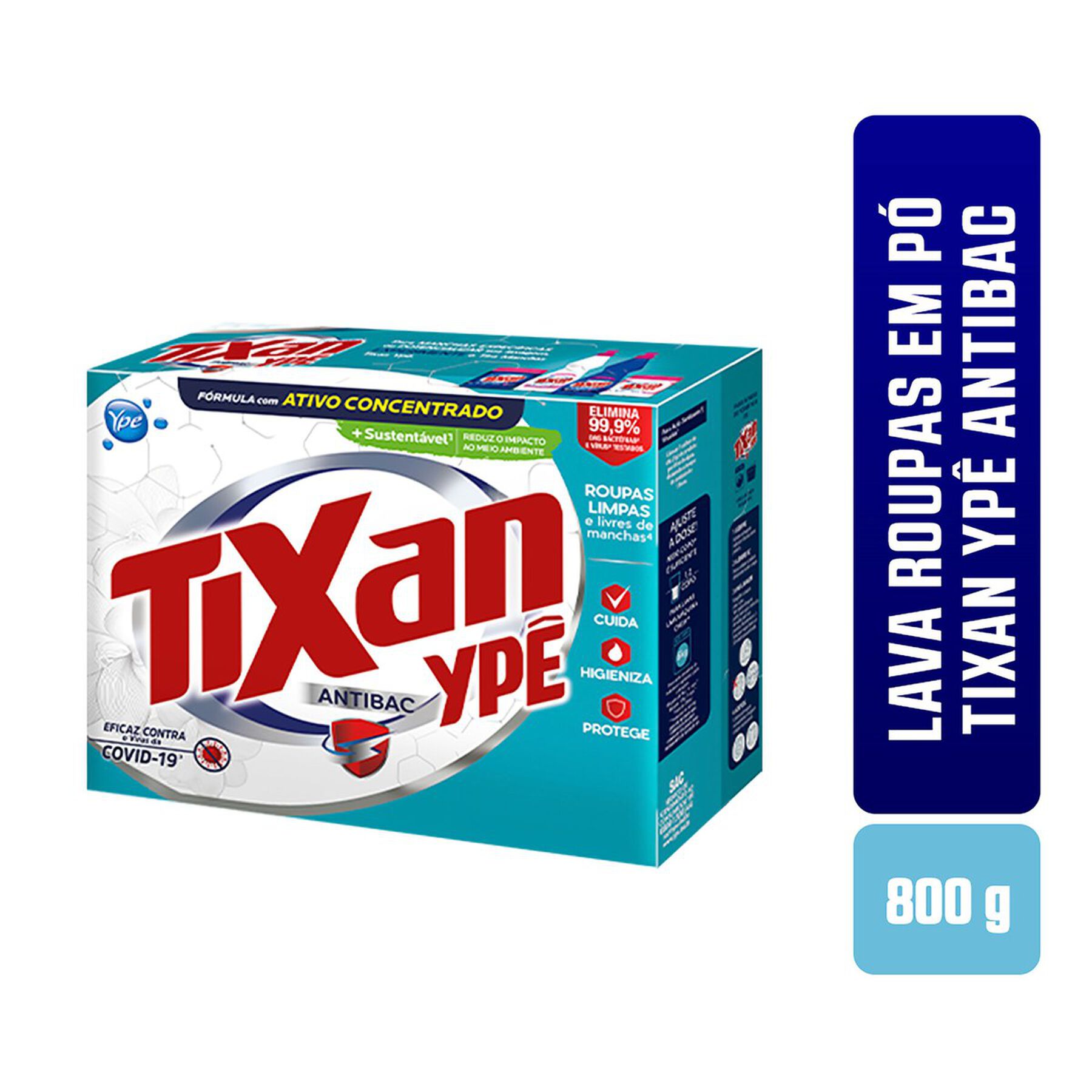 Sabão Concentrado em Pó Antibac Tixan Ypê Caixa 800g