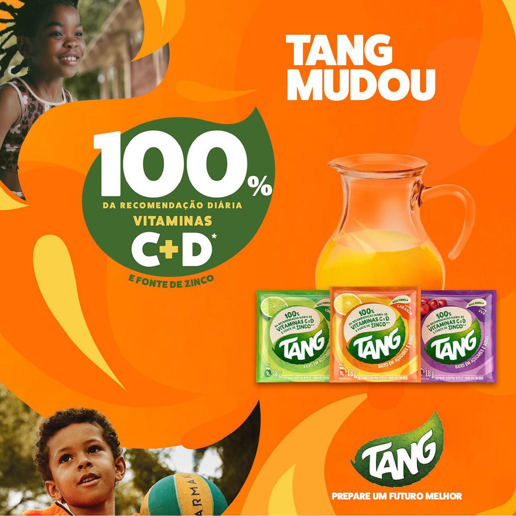 Refresco em Pó Abacaxi Tang Pacote 18g