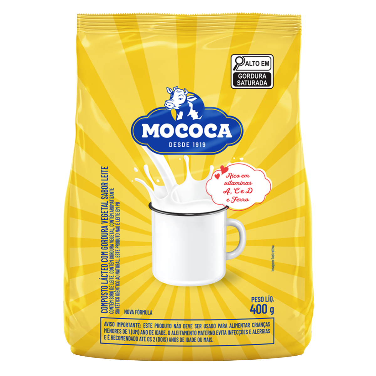 Composto L&aacute;cteo Mococa Pacote 400g