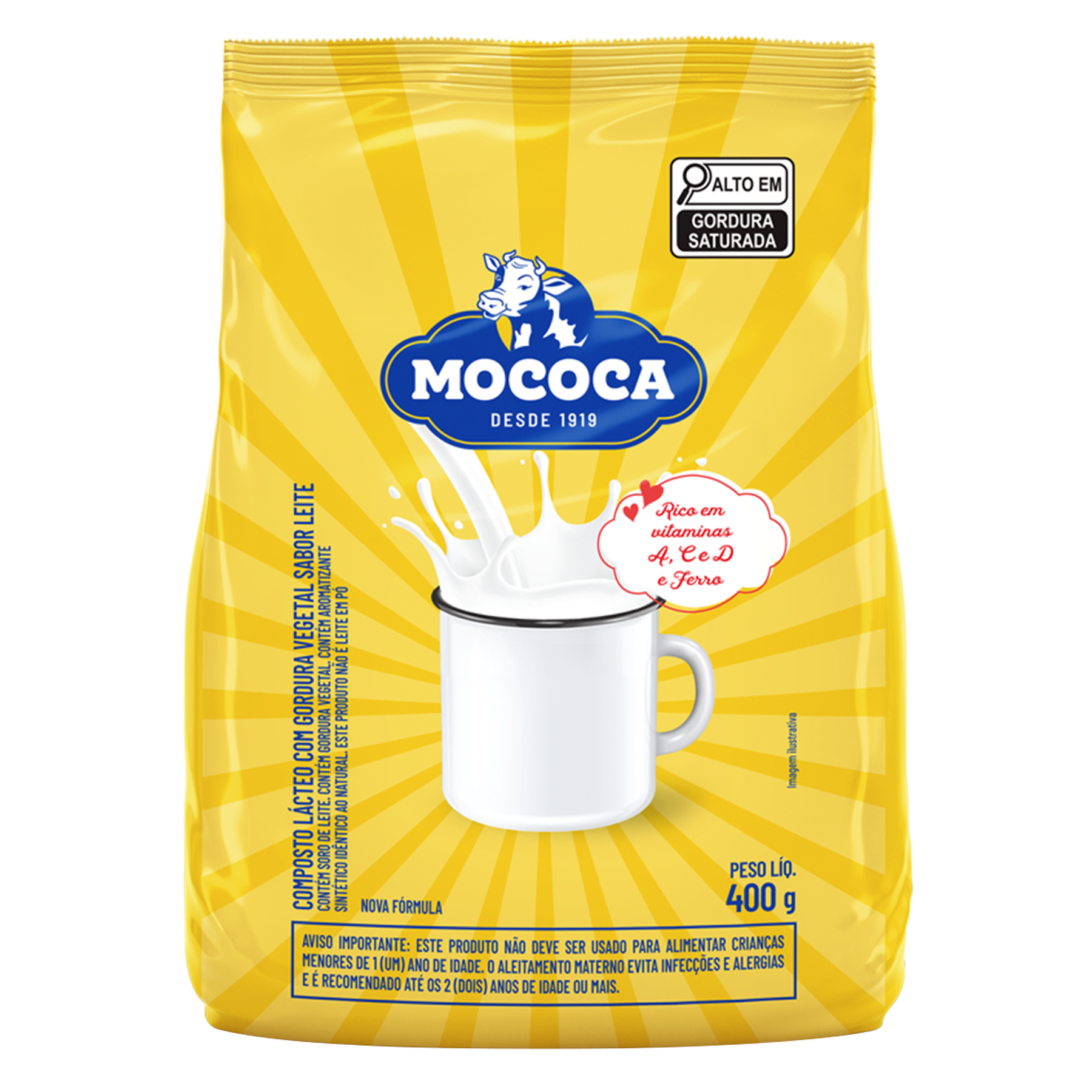 Composto L&aacute;cteo Mococa Pacote 400g