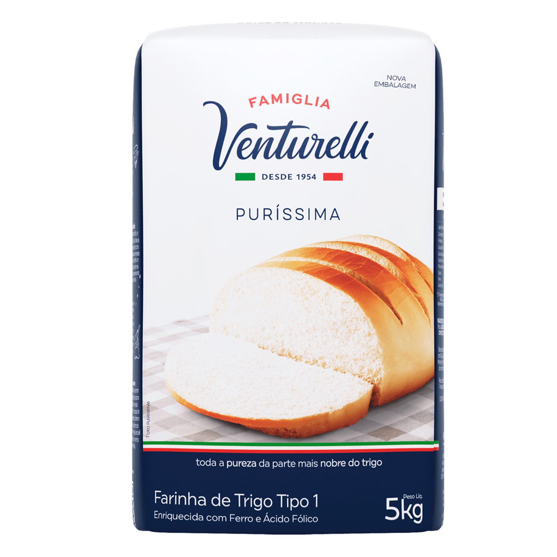 Farinha de Trigo Puríssima Famiglia Venturelli Pacote 5kg