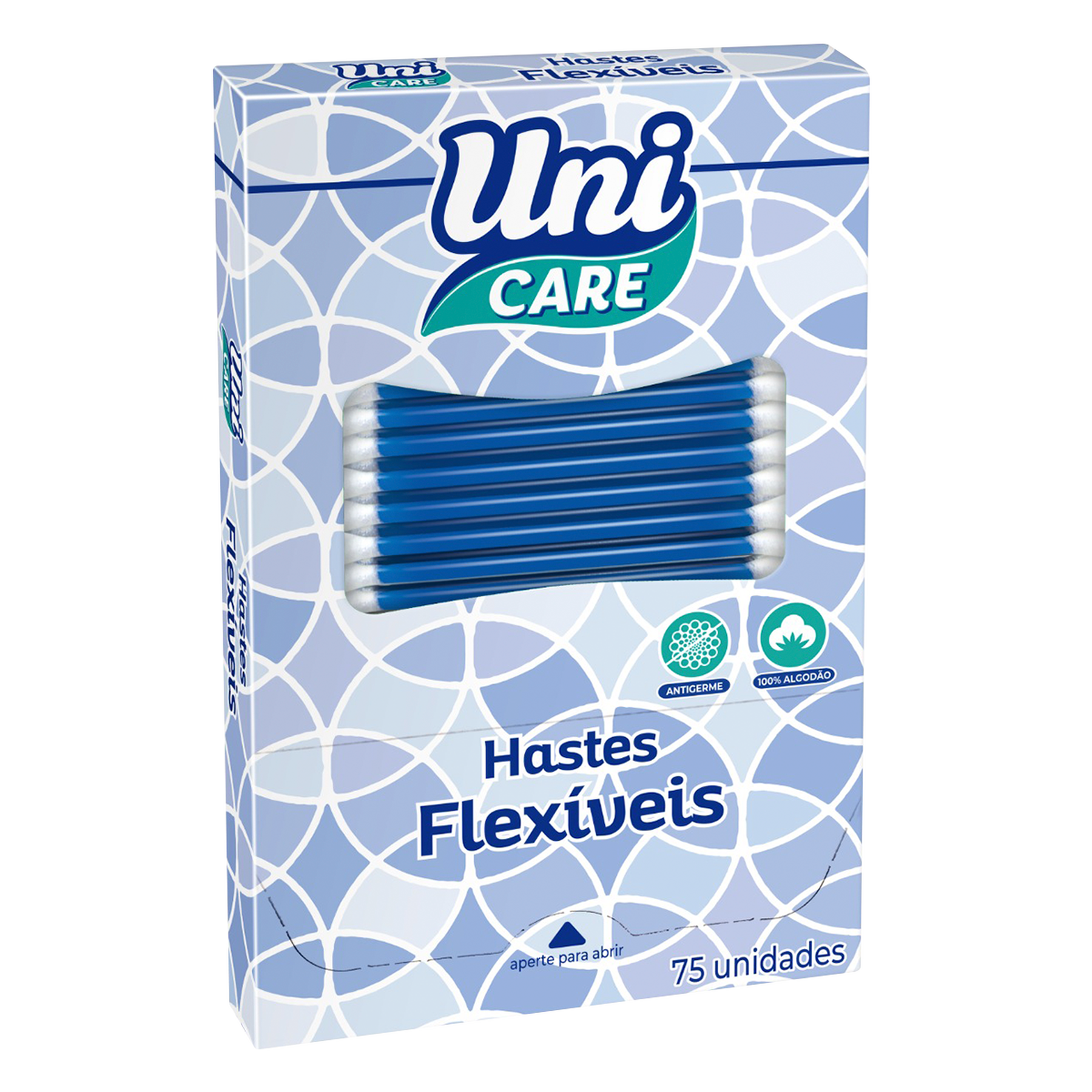 Hastes Flexíveis Uni Care C/75 Unidades