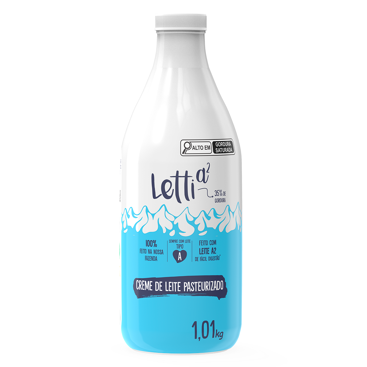 Creme de Leite Pasteurizado Letti a&sup2; Garrafa 1,01kg