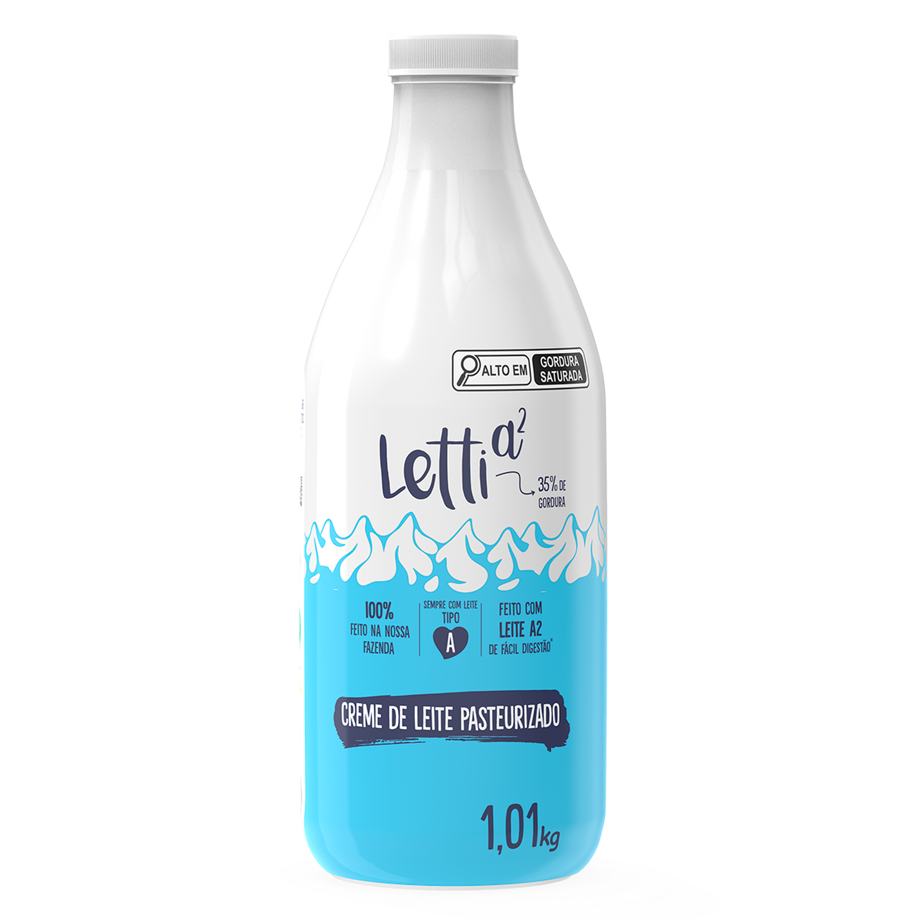 Creme de Leite Pasteurizado Letti a&sup2; Garrafa 1,01kg