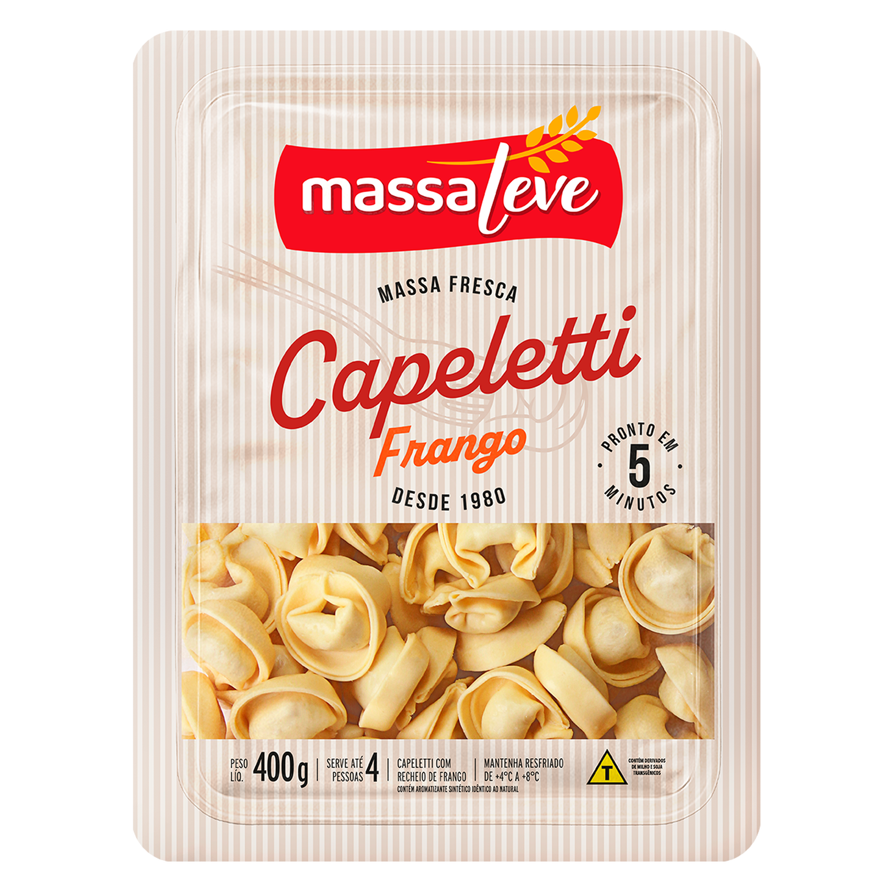 Massa Fresca Capeletti de Frango Massa Leve Pacote 400g