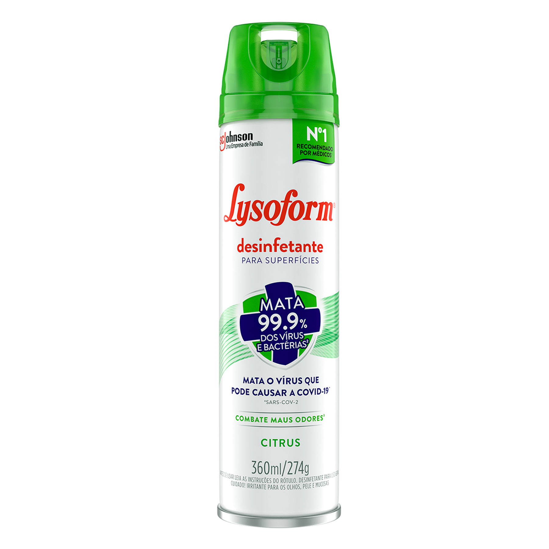 Desinfetante para Superfícies Spray Citrus Lysoform Frasco 360ml