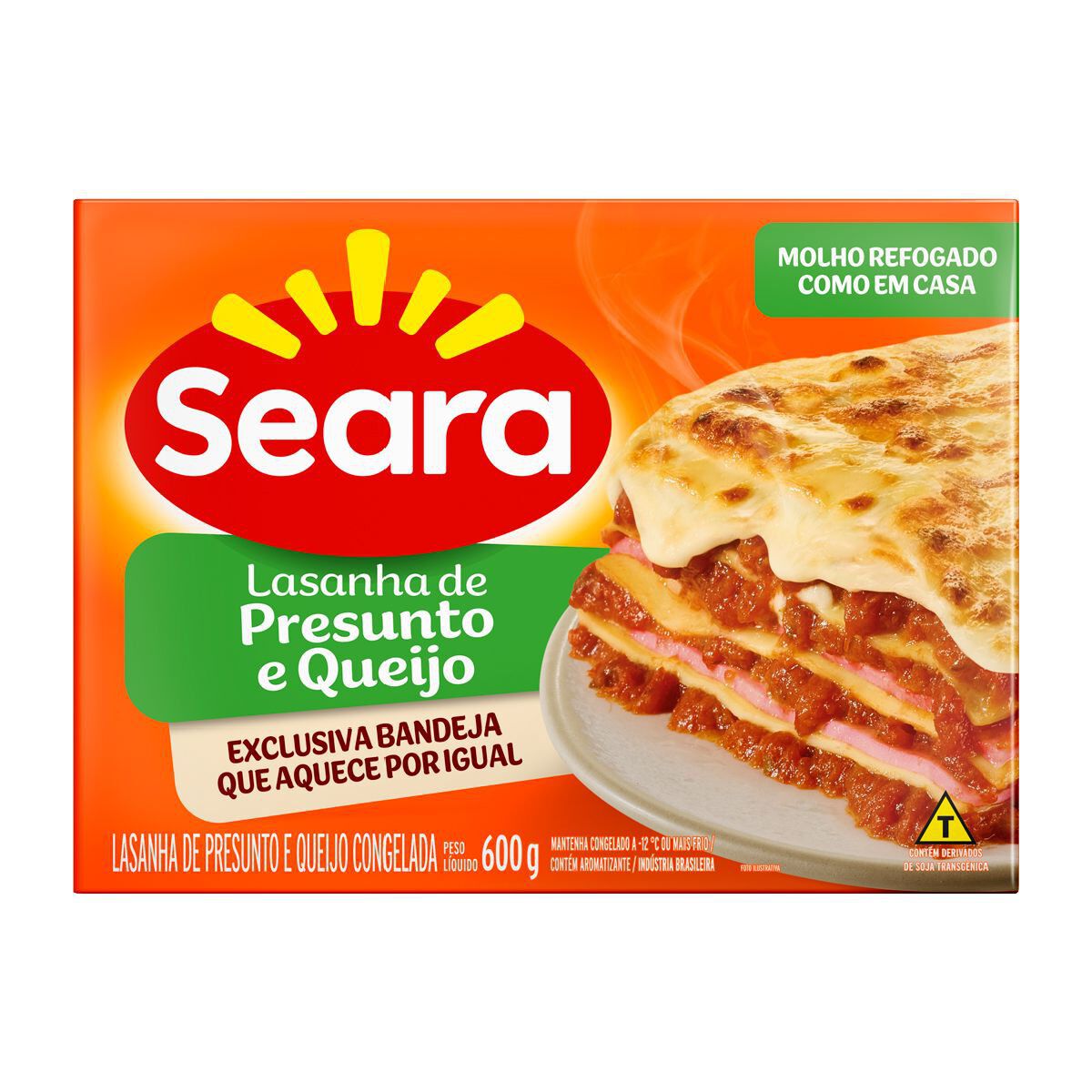 Lasanha de Presunto e Queijo Seara Caixa 600g