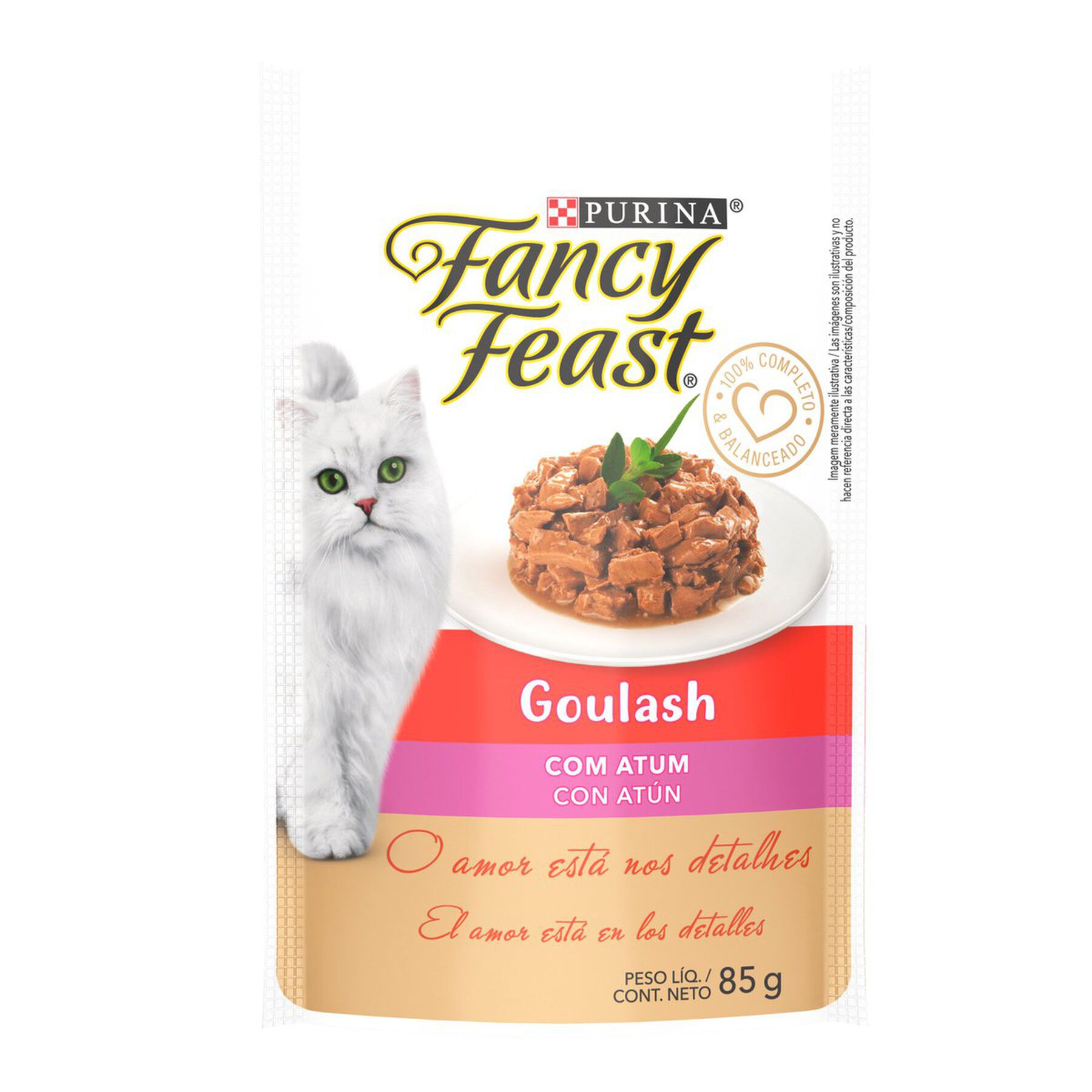 Alimento para Gatos Adultos Goulash com Atum Purina Fancy Feast Sachê 85g