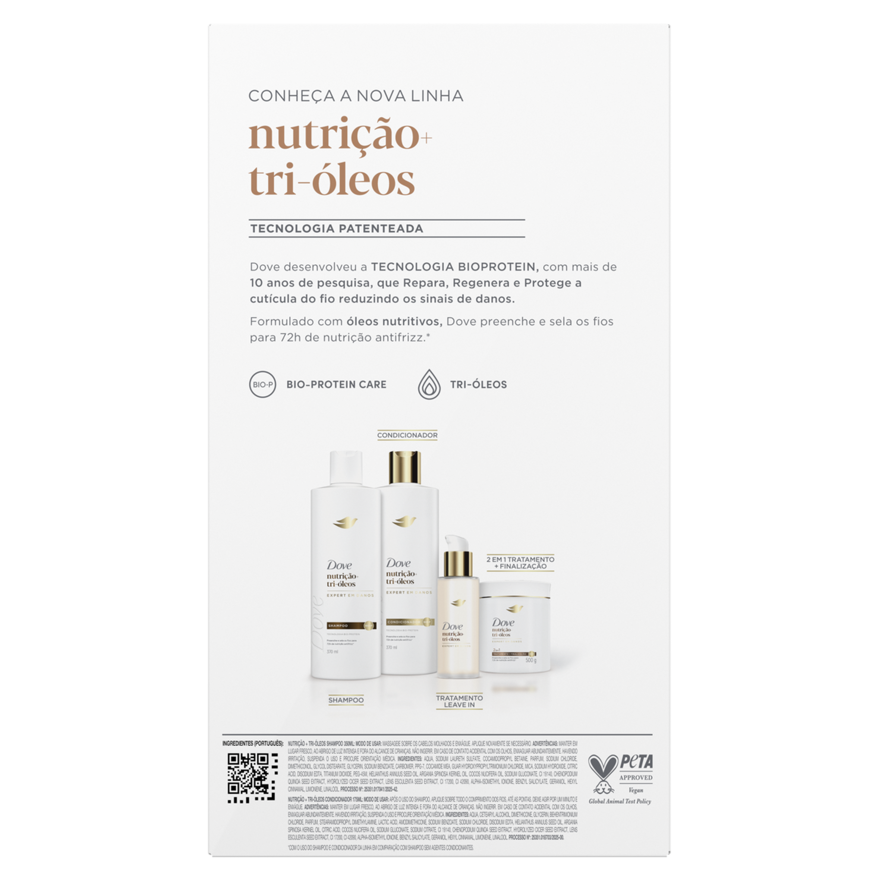 Shampoo 350ml + Condicionador 175ml Dove Nutri&ccedil;&atilde;o + Tri-&Oacute;leos