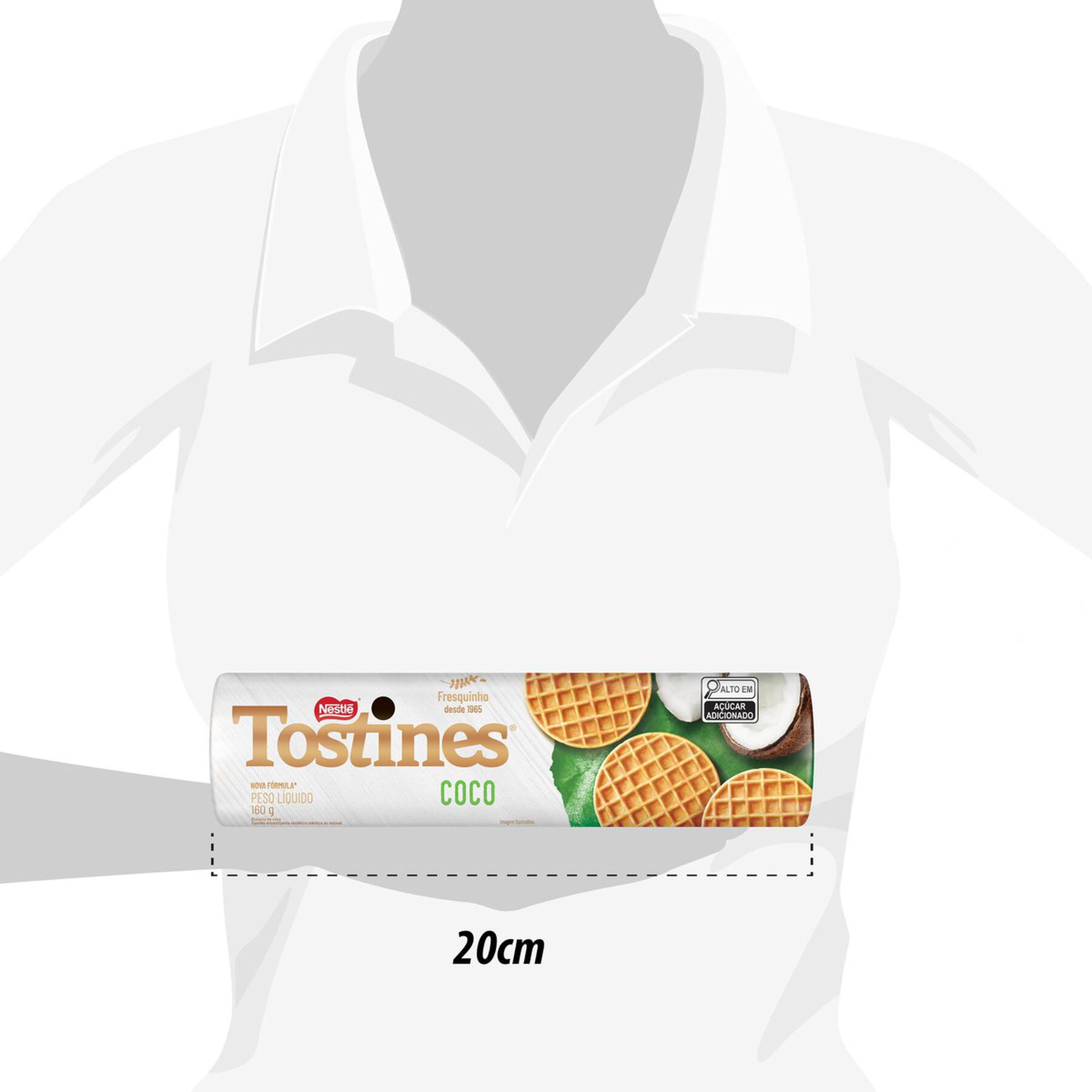 Biscoito Coco Nestl&eacute; Tostines Pacote 160g&nbsp;