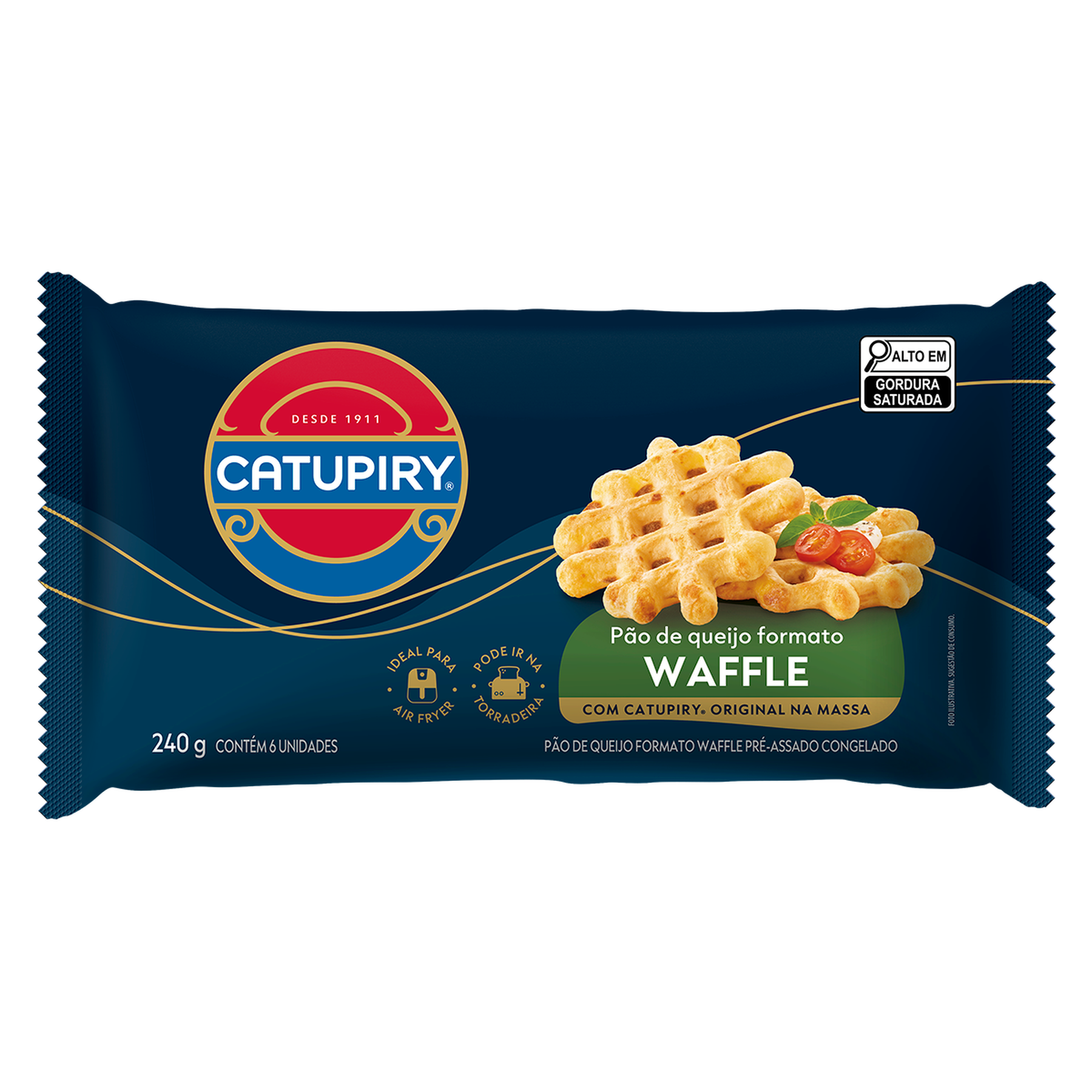 P&atilde;o de Queijo Waffle Catupiry Pacote 240g