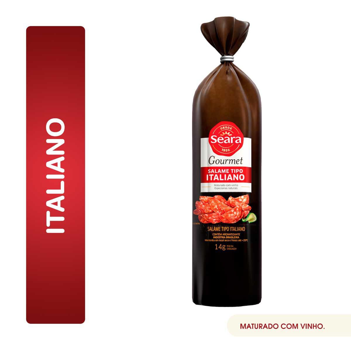 Salame Italiano Pequeno Seara Gourmet Pe&ccedil;a aprox. 350g