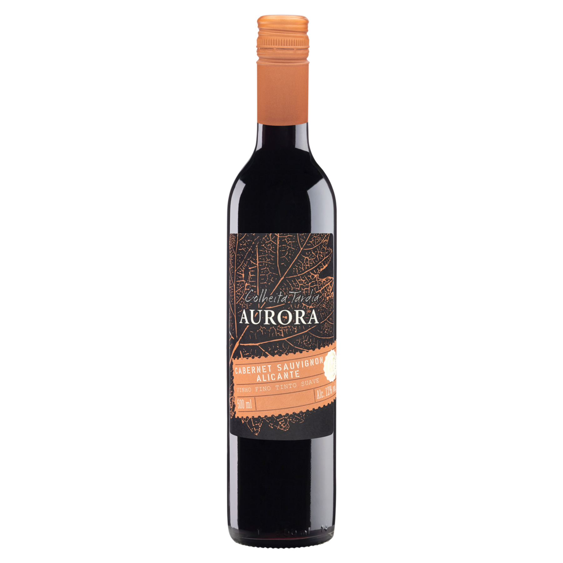 Vinho Tinto Suave Colheita Tardia Alicante Bouschet Cabernet Sauvignon Aurora Garrafa 500ml