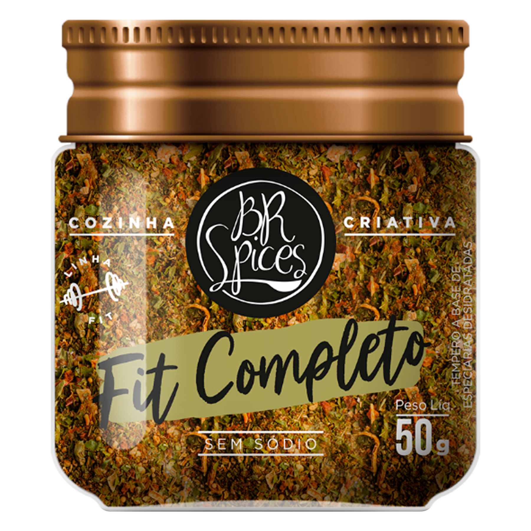 Tempero Completo Sem S&oacute;dio Fit BR Spices Pote 50g