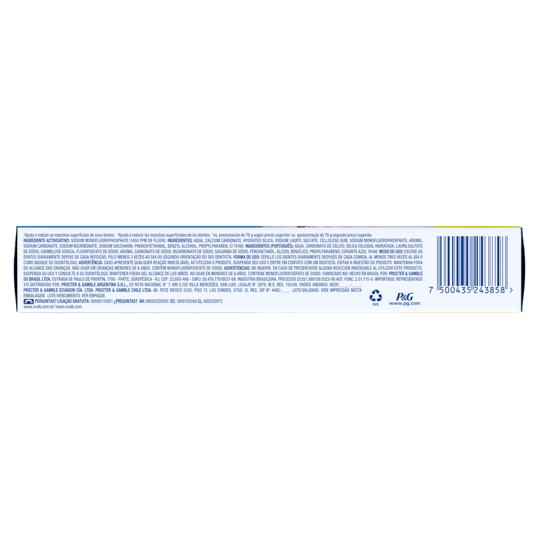 Creme Dental Cool Mint Oral-B Extra Branco Caixa 180g Leve Mais Pague Menos&nbsp;