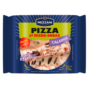 Pizza para Micro-Ondas Calabresa Mezzani Pacote 170g