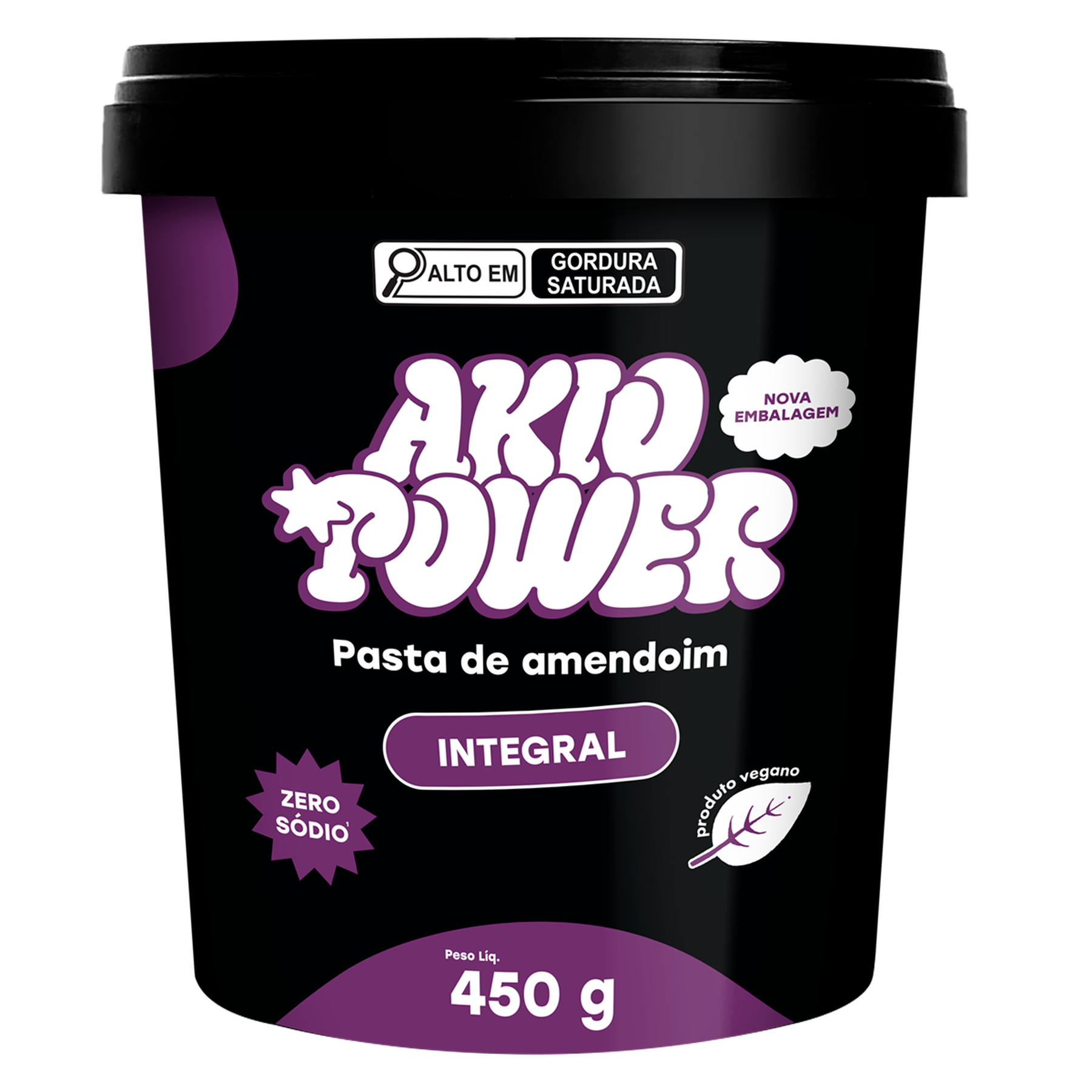 Pasta Amendoim Akio Power Tradicional 450g