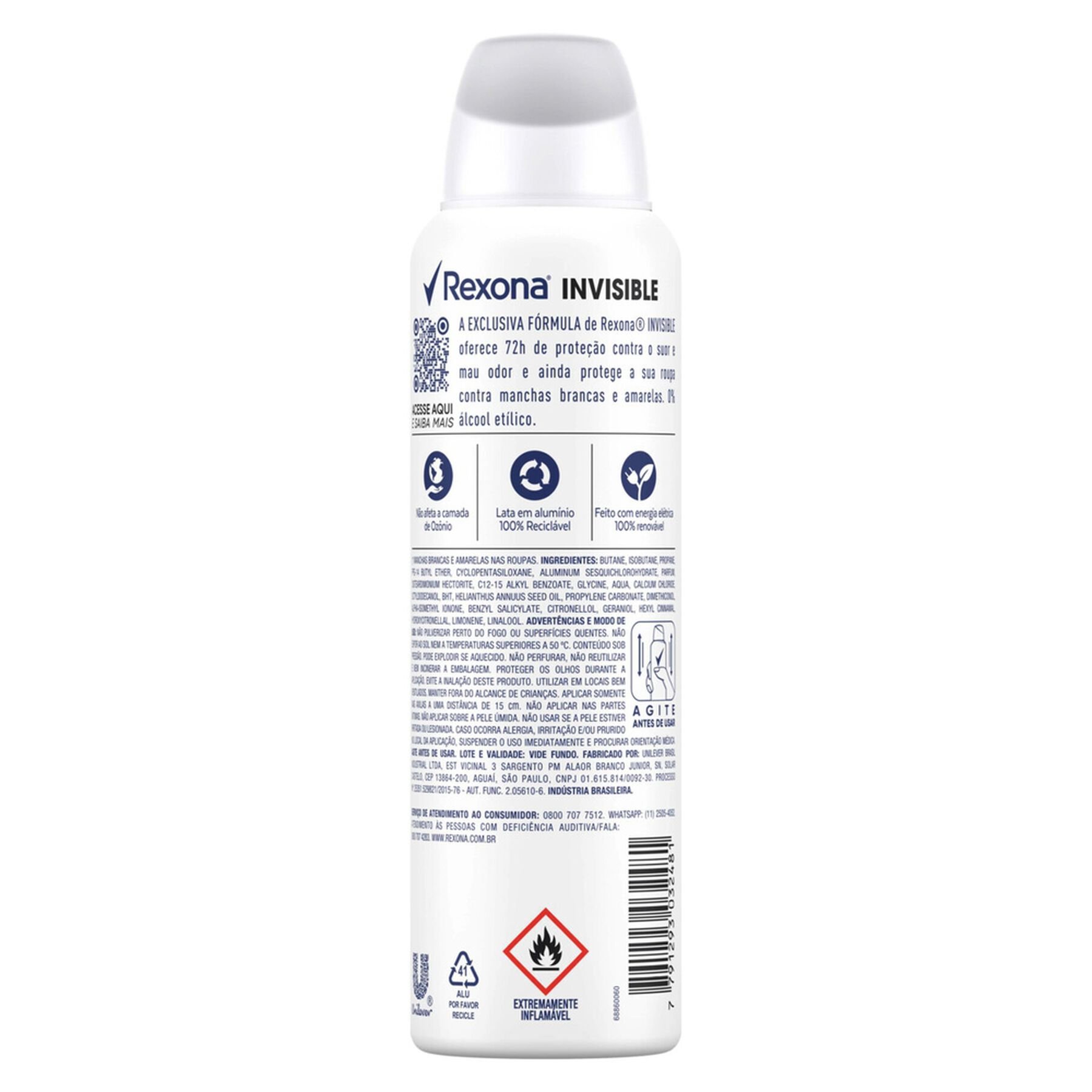 Desodorante Rexona Feminino Invisible 150ml