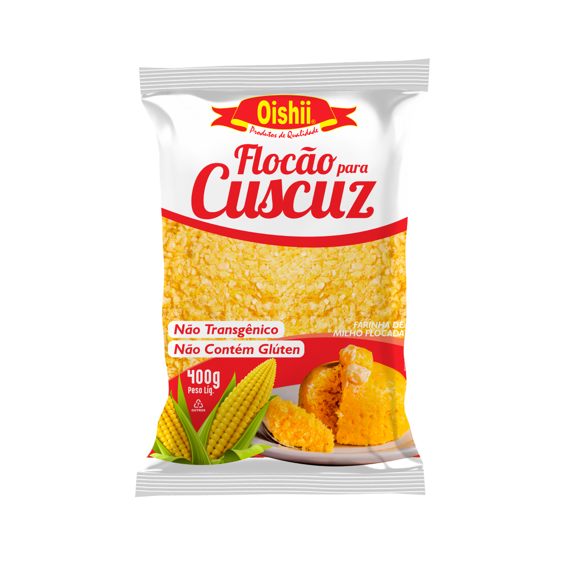 Farinha de Milho Floc&atilde;o Oishii 400g