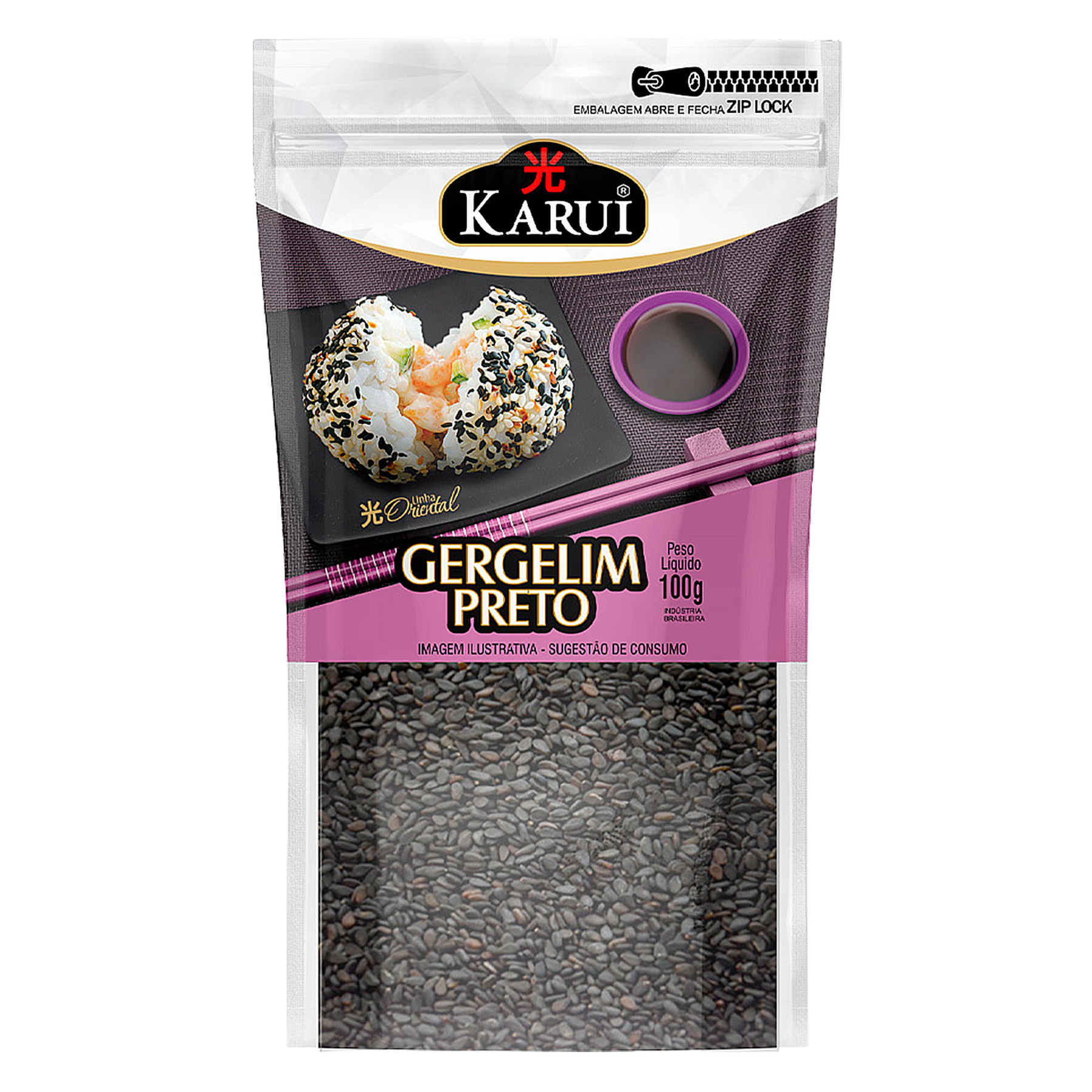 Gergelim Preto Karui Zip Lock 100g