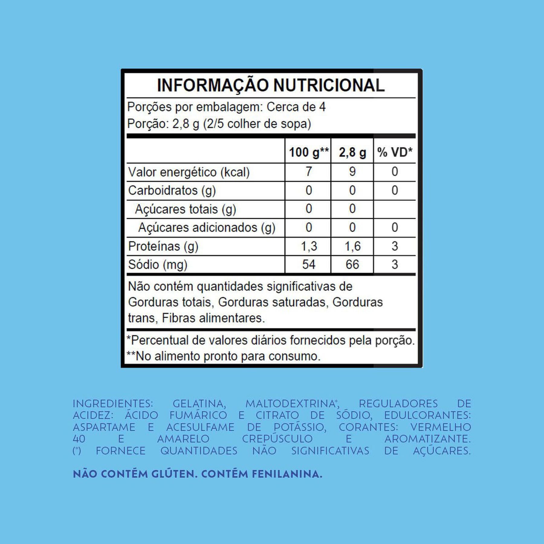 Gelatina em Pó Framboesa Zero Açúcar Royal Pacote 12g