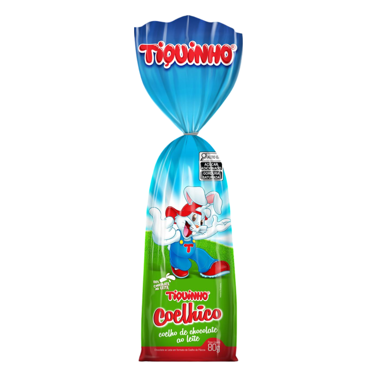Coelho de Chocolate ao Leite Coelhico Tiquinho 80g