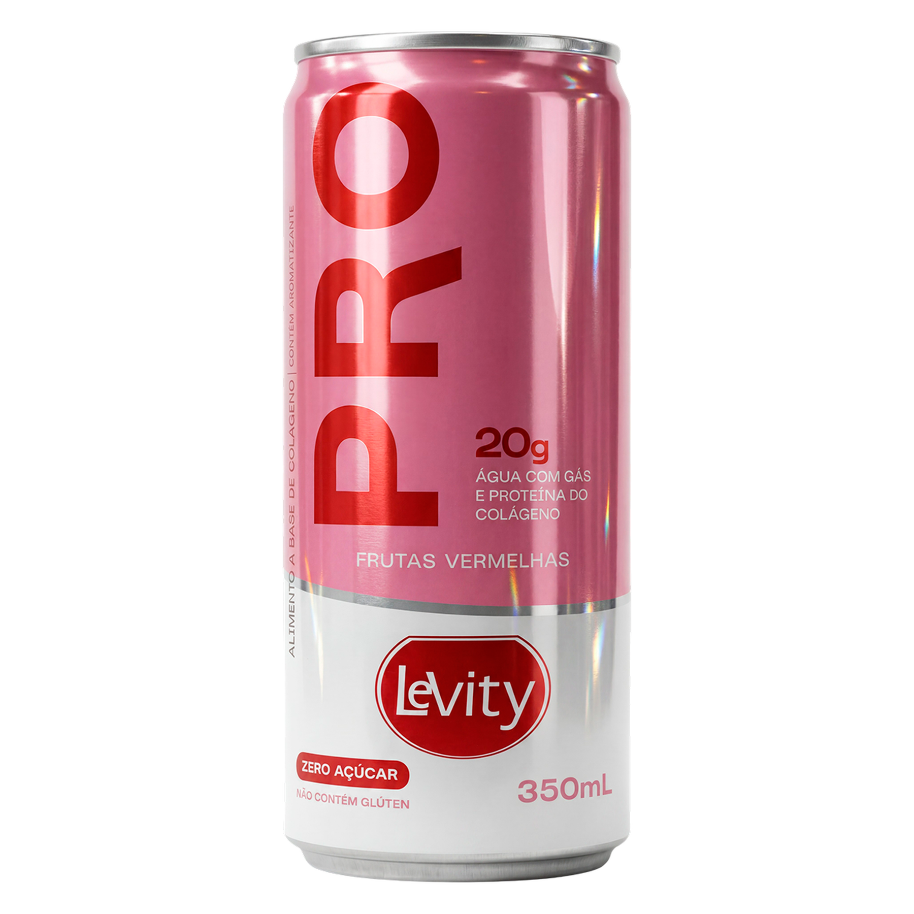 &Aacute;gua com G&aacute;s Frutas Vermelhas Pro Levity Lata 350ml