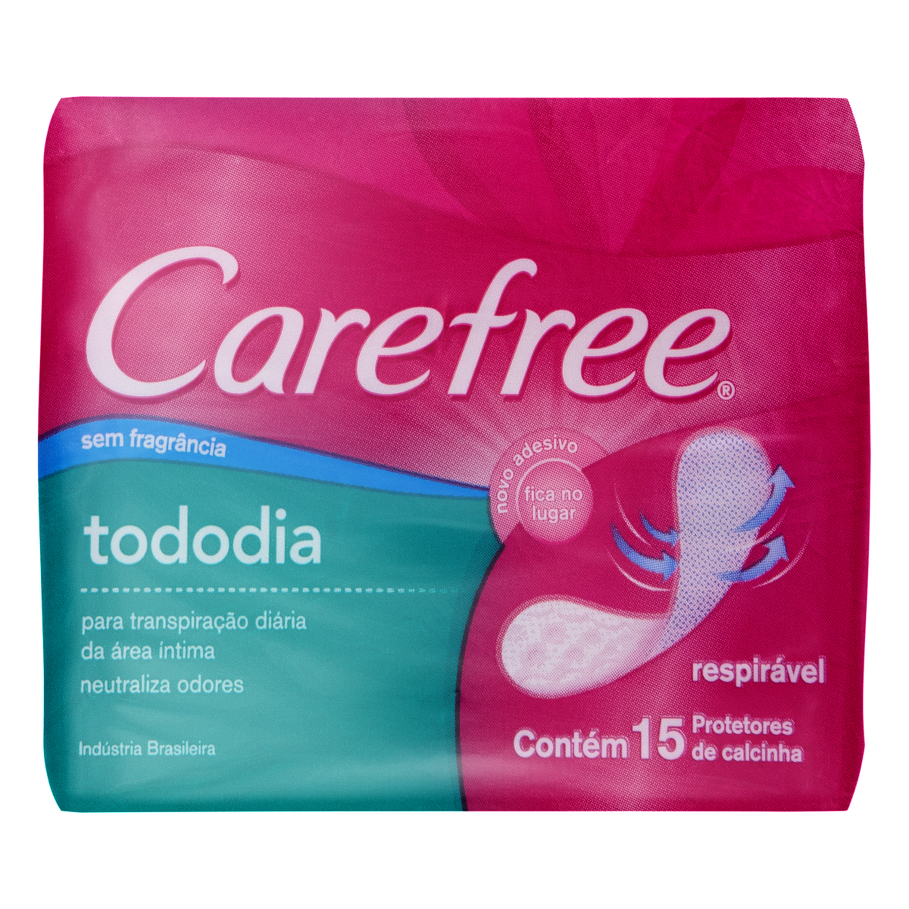 Protetor Di&aacute;rio sem Abas Carefree TodoDia Pacote 15 Unidades&nbsp;