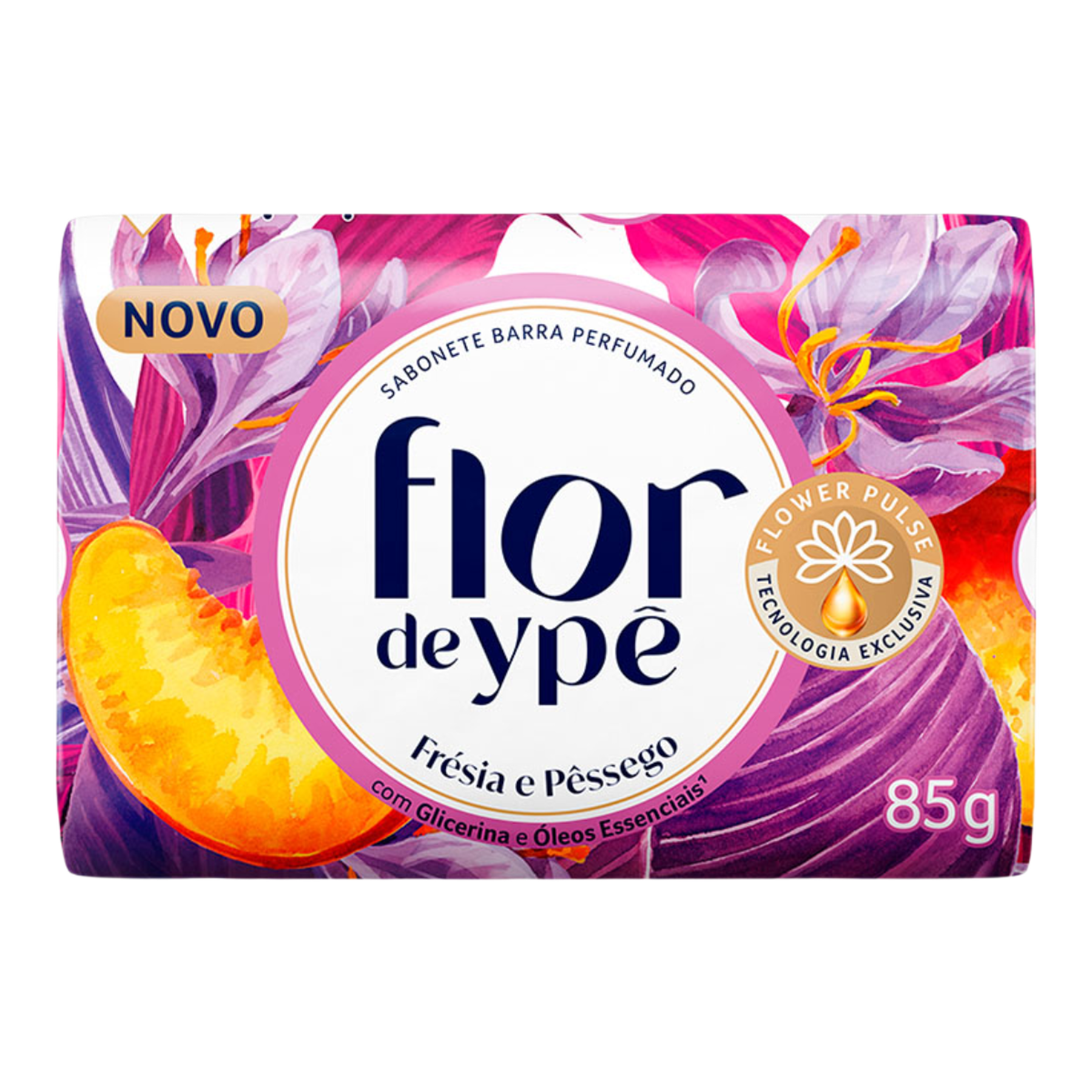 Sabonete Barra Flor de Yp&ecirc; Fr&eacute;sia e P&ecirc;ssego Envolt&oacute;rio 85g&nbsp;