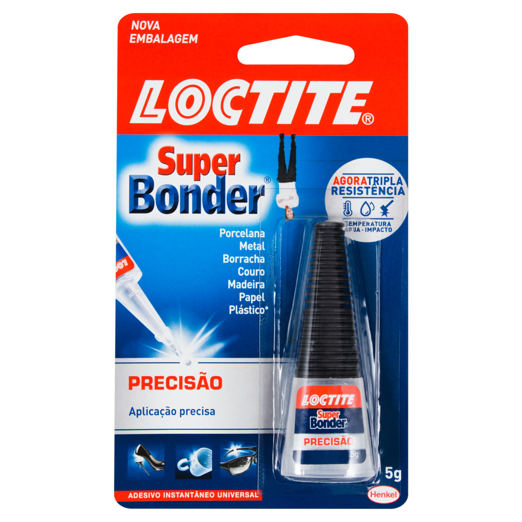 Adesivo Instantâneo Universal Precisão Loctite Super Bonder Blister 5g